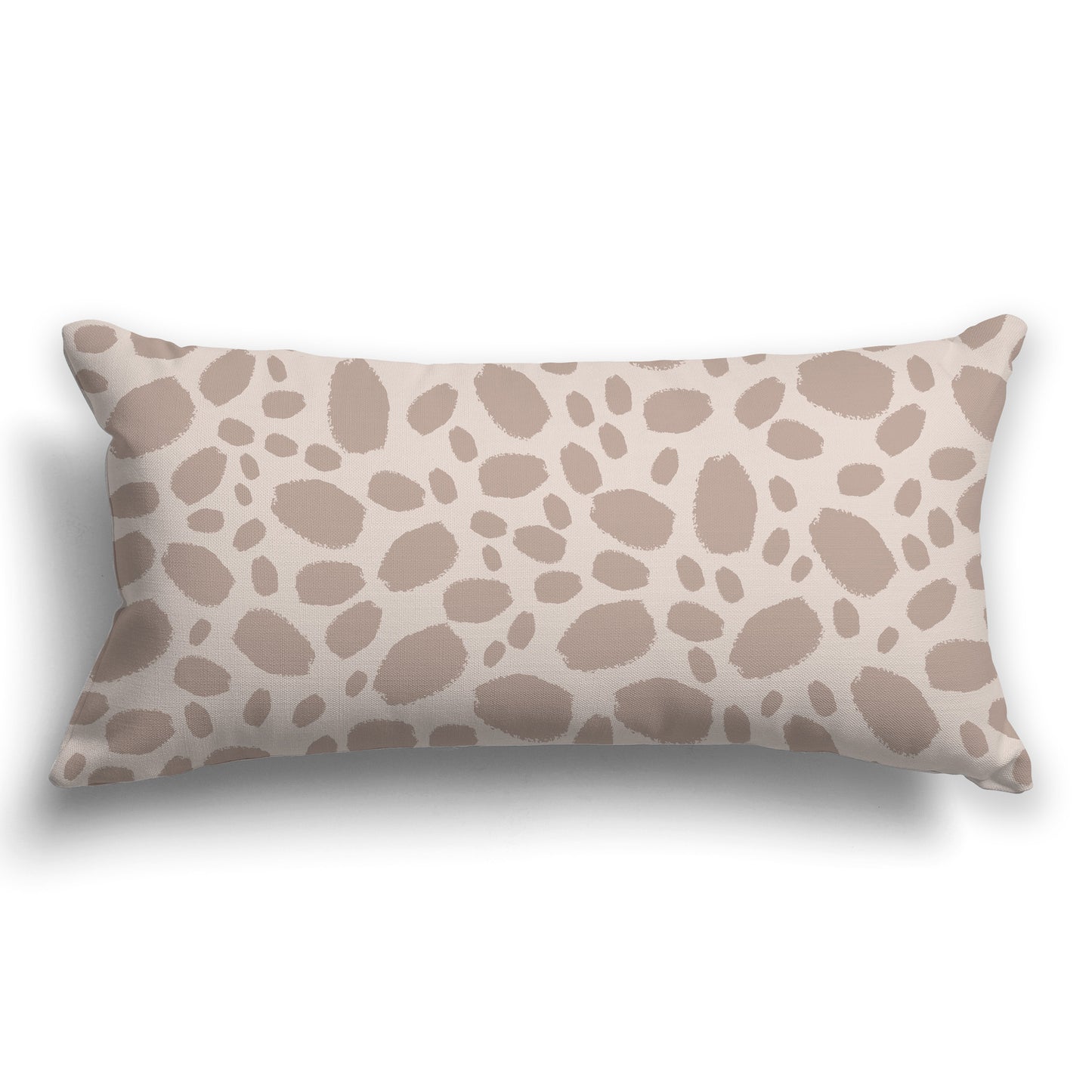 Light Taupe Throw Pillow with Taupe Paint Dabs on Both Sides, CAPC-1132-095