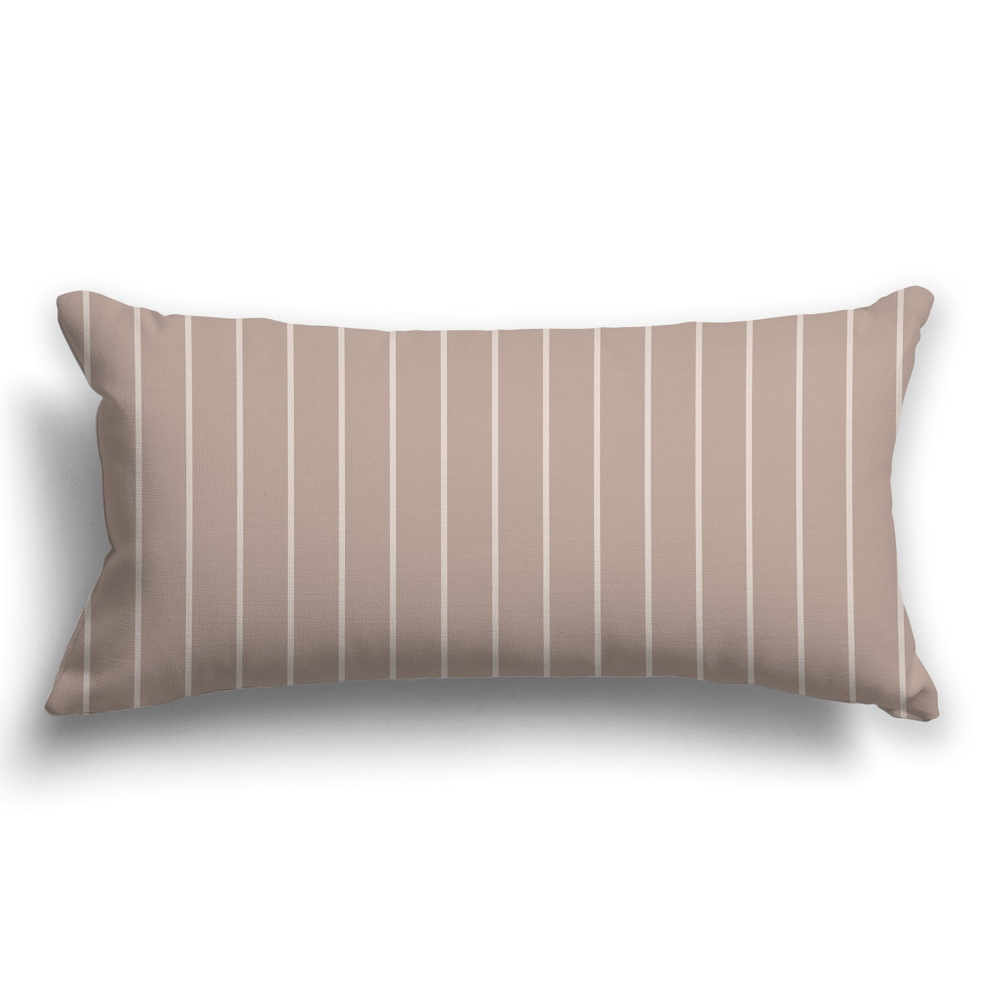 Taupe Throw Pillow with Fine Light Taupe Vertical Stripes on Front, CAPC-1132-156