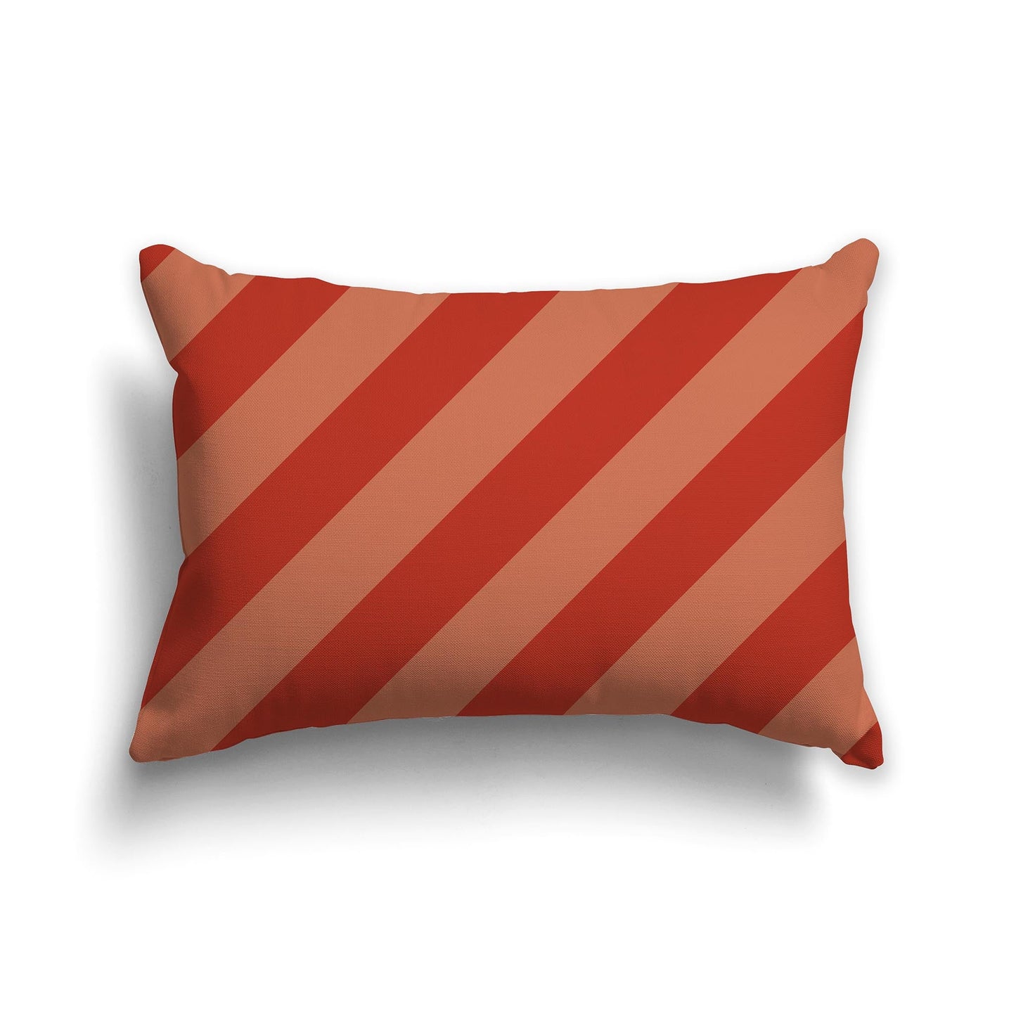 Throw Pillow with Two-tone Red-orange Diagonal Bars on Both Sides, CAPC-1135-031