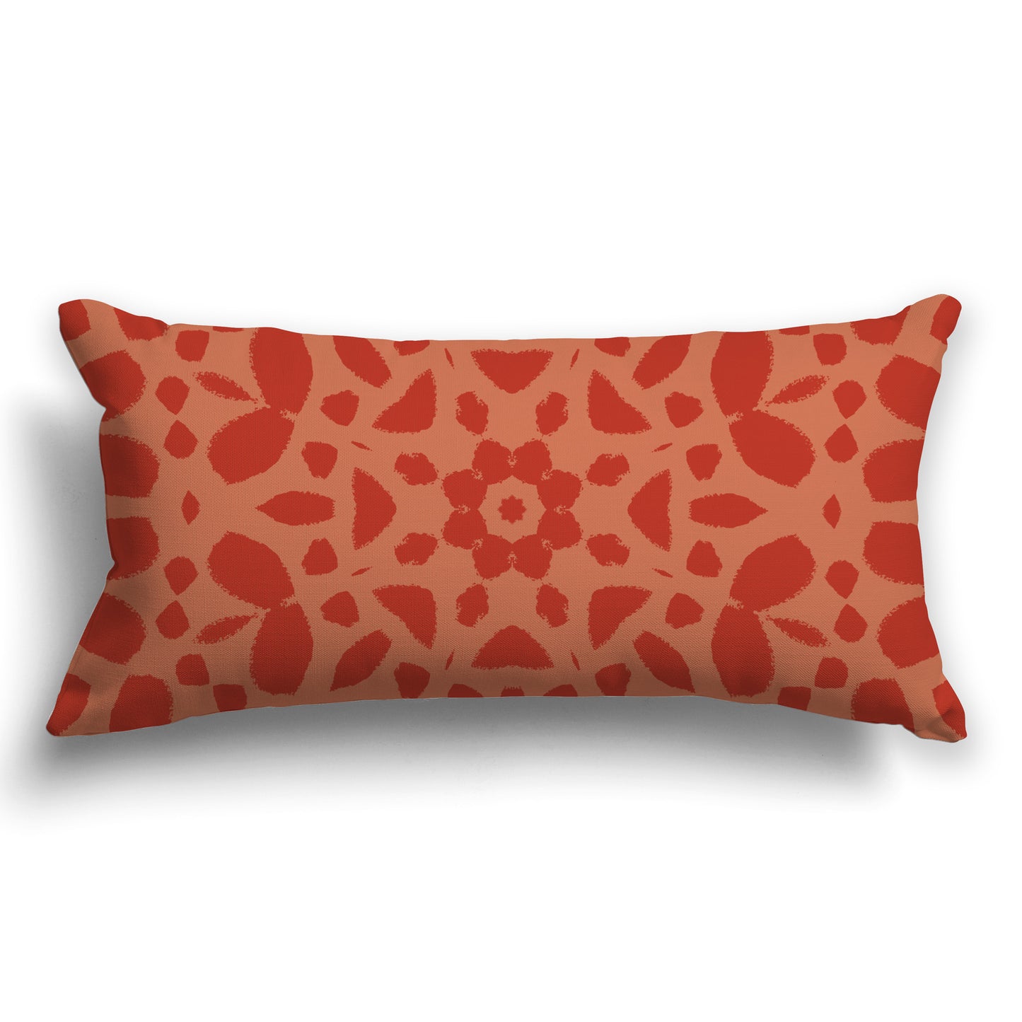 Throw Pillow with Two-tone Red-orange Circular Pattern on Both Sides, CAPC-1135-181