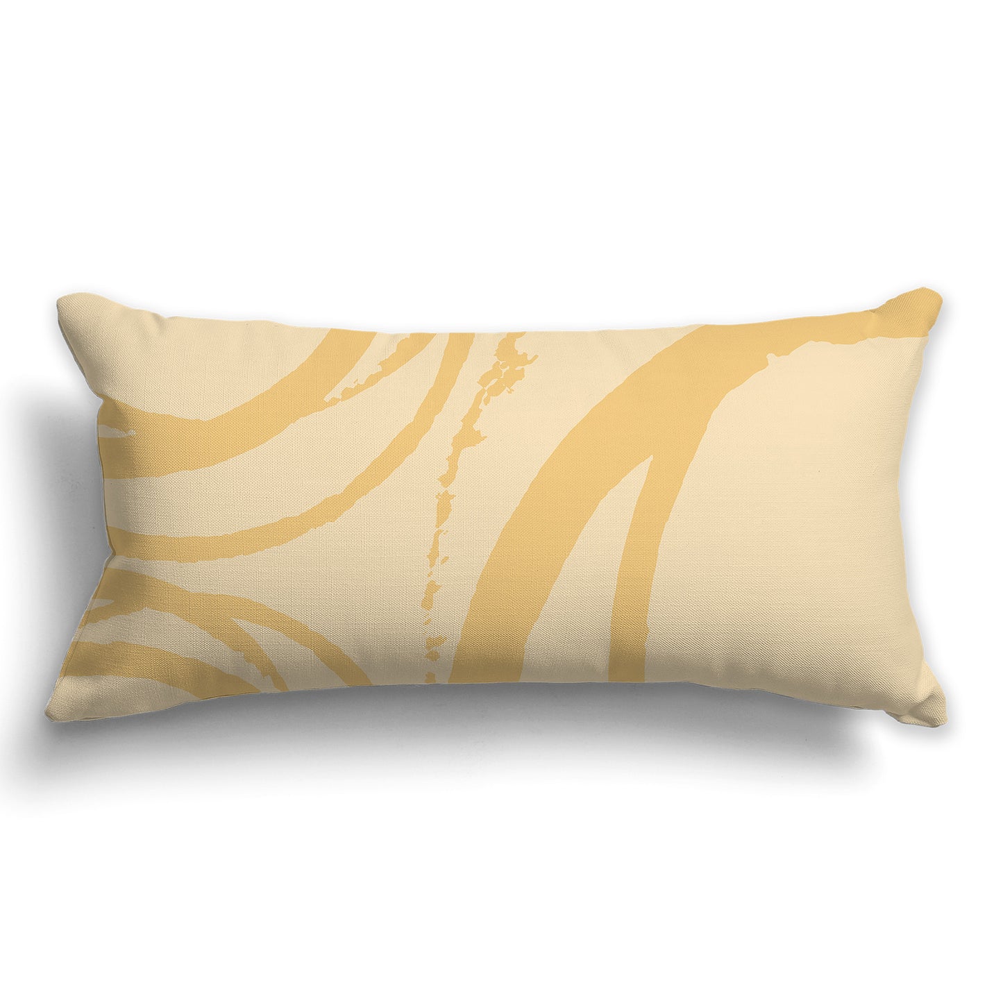 Light Gold Throw Pillow with Gold Circular Graphic on Both Sides, CAPC-1136-023