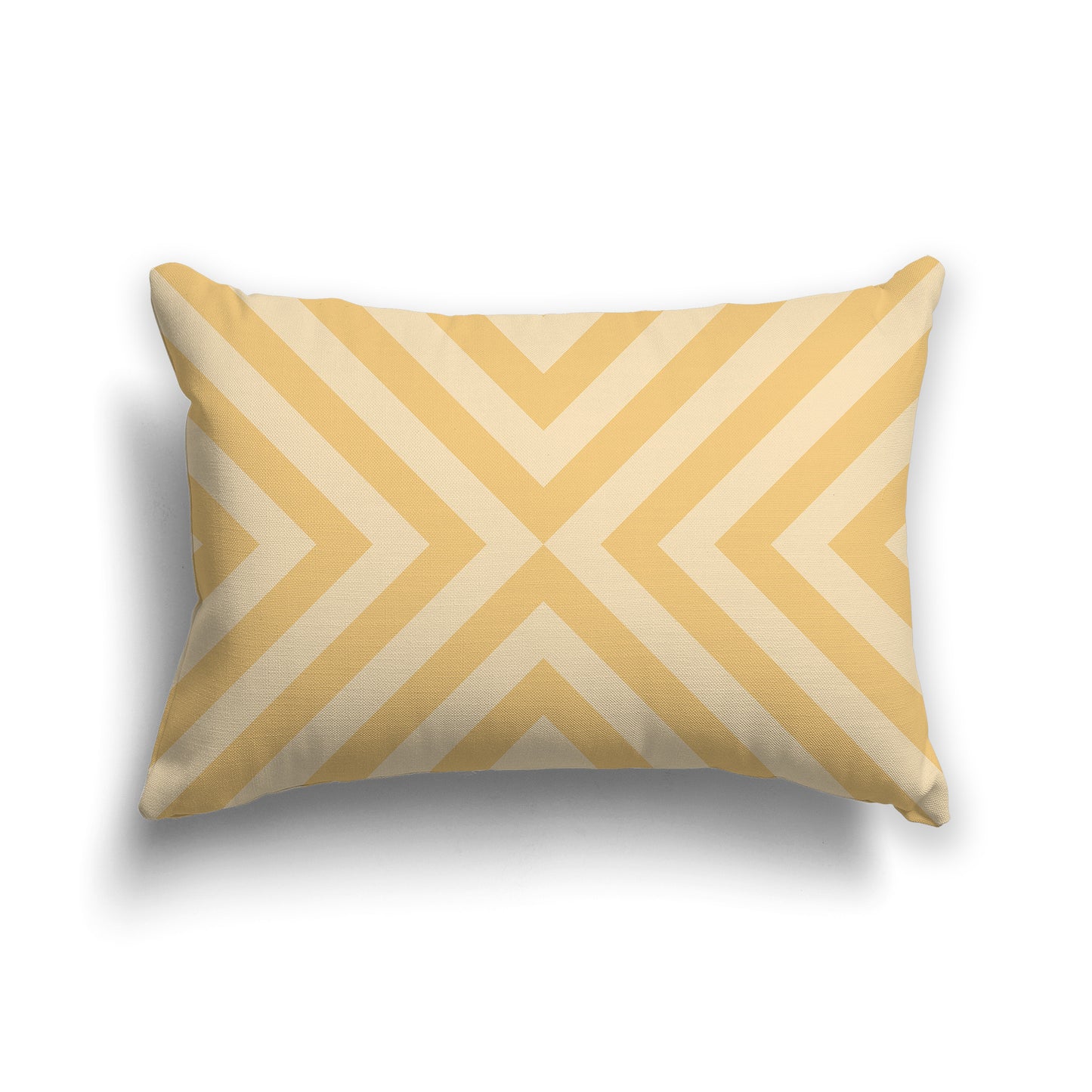 Throw Pillow with Two-tone Gold Radiating Diagonal Bars on Both Sides, CAPC-1136-042