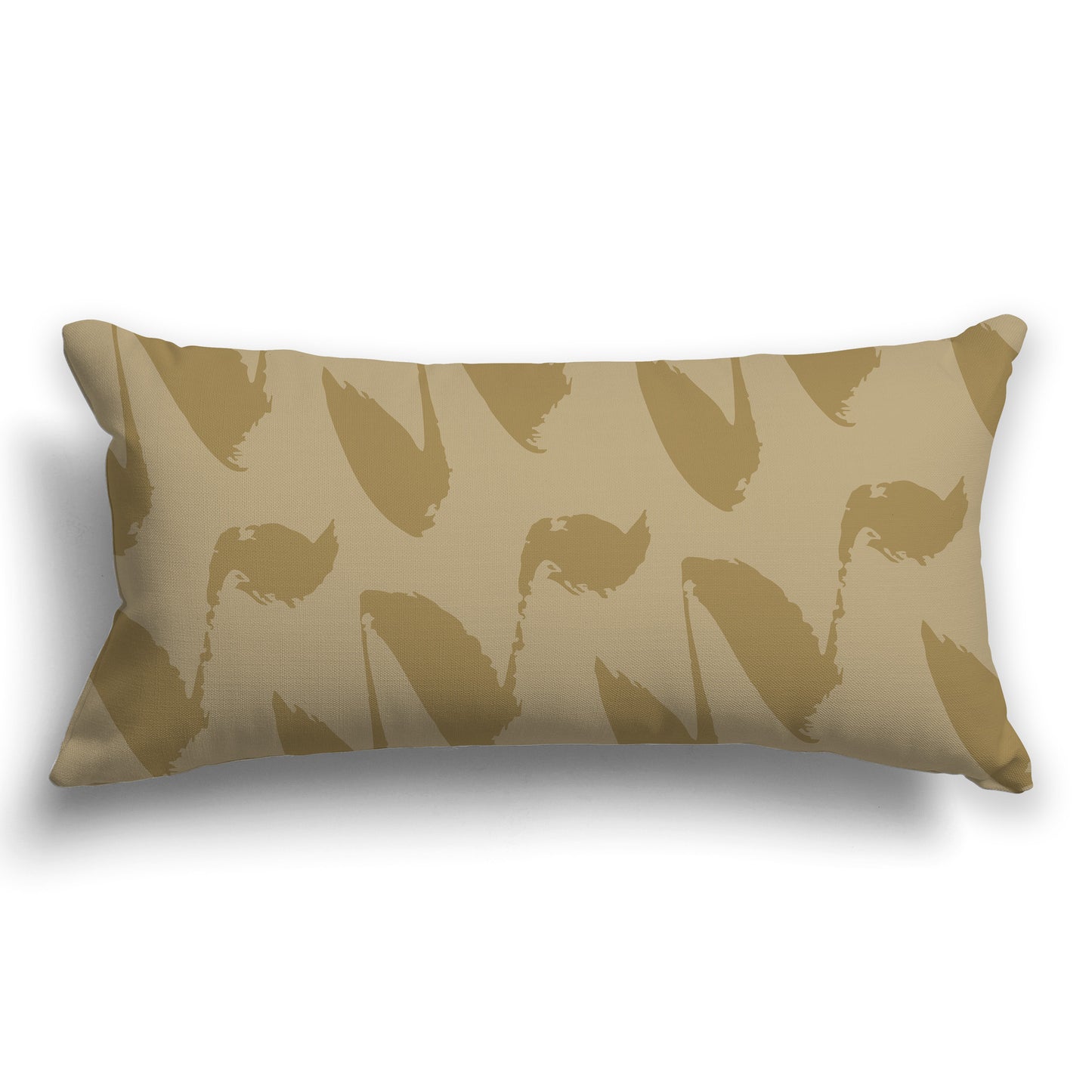 Light Olive Green Throw Pillow with Olive Green Squiggle Pattern on Both Sides, CAPC-1136-081