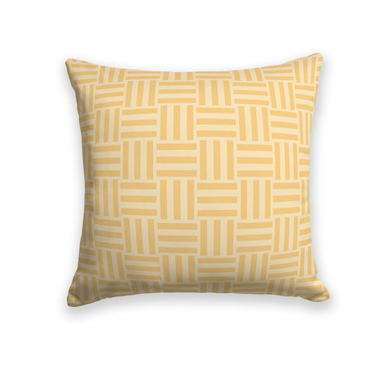 Throw Pillow with Two-tone Gold Basket Weave Pattern on Both Sides, CAPC-1136-143