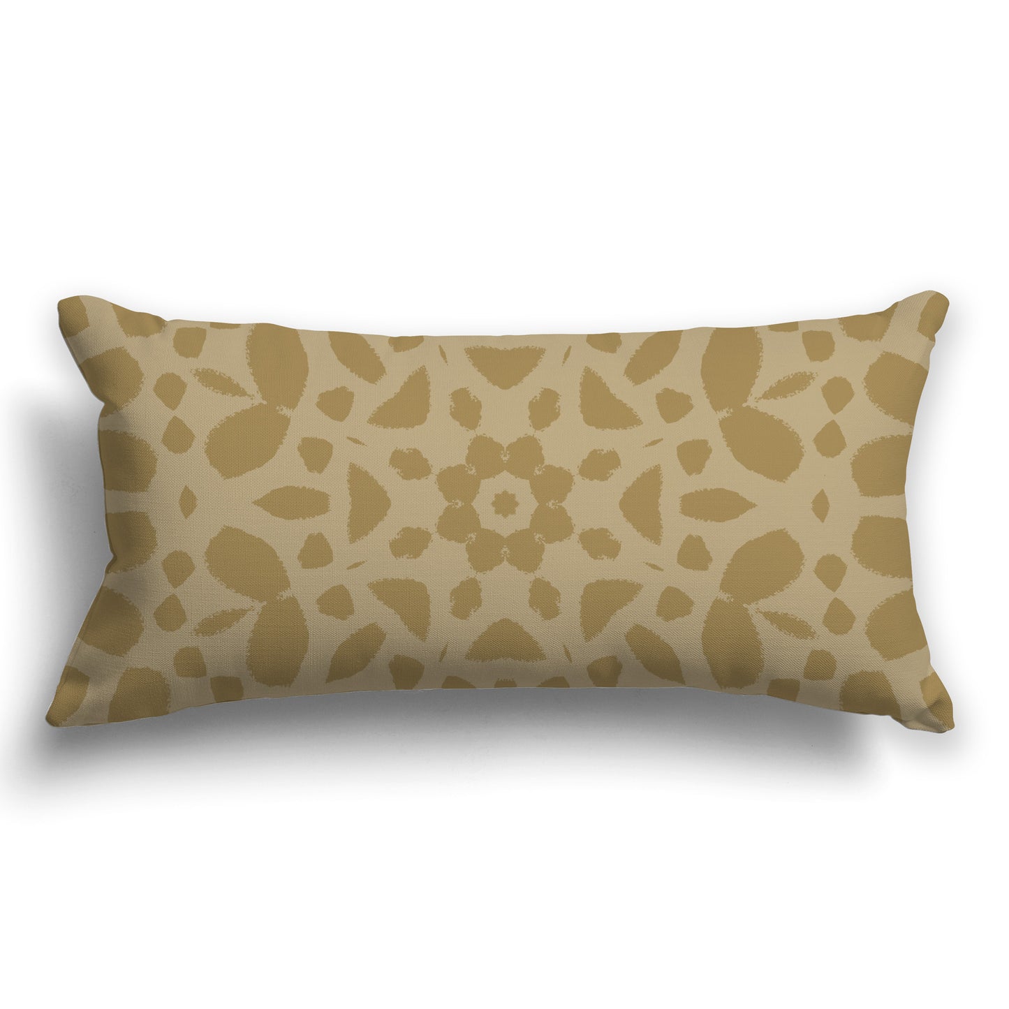 Throw Pillow with Two-tone Olive Green Circular Pattern on Both Sides, CAPC-1136-181