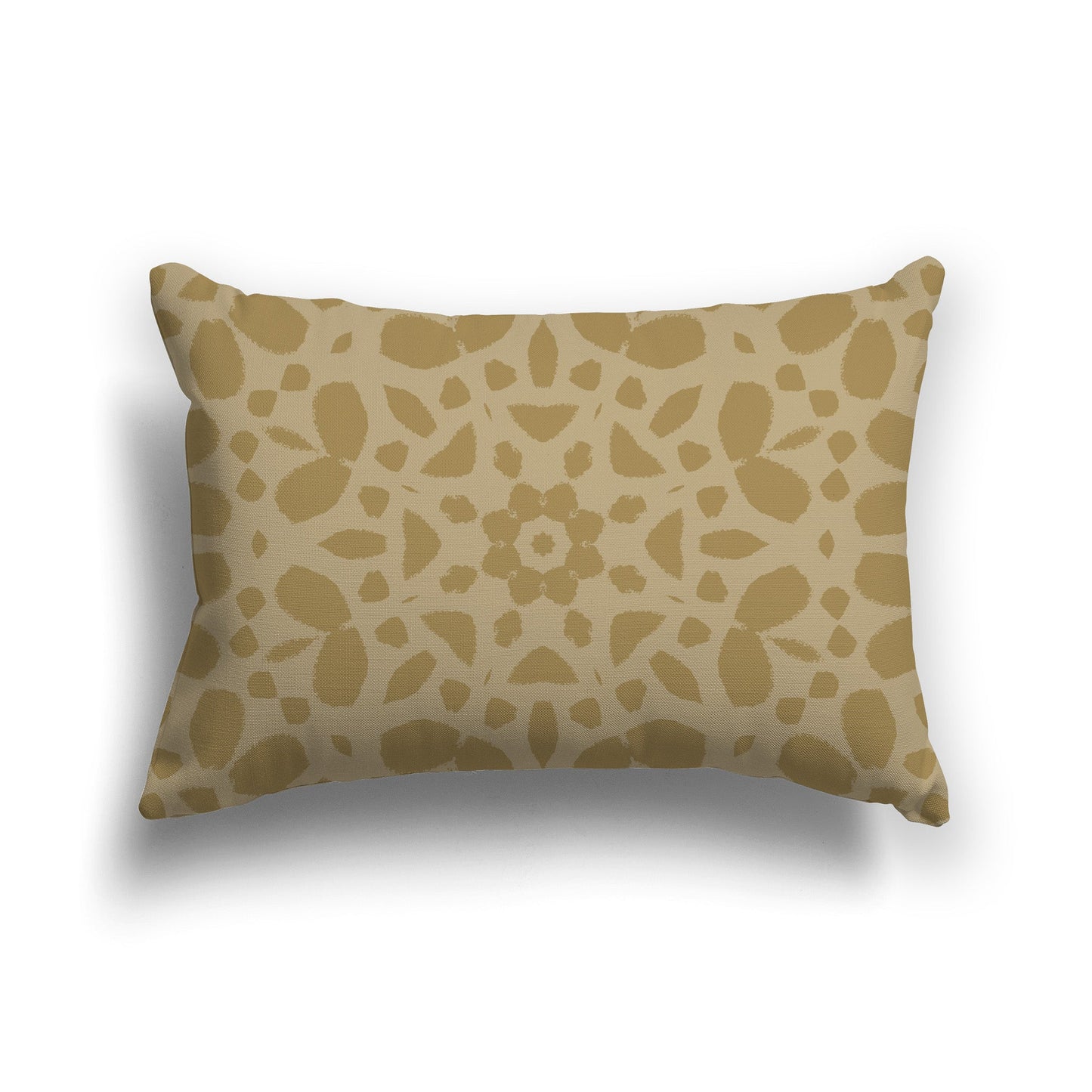 Throw Pillow with Two-tone Olive Green Circular Pattern on Both Sides, CAPC-1136-181