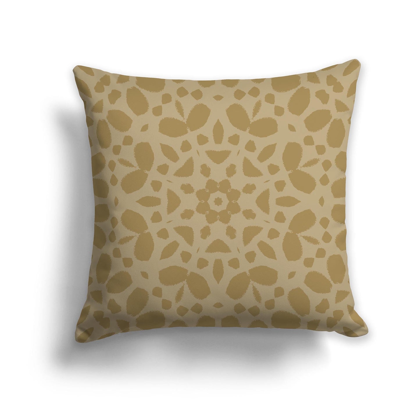 Throw Pillow with Two-tone Olive Green Circular Pattern on Both Sides, CAPC-1136-181