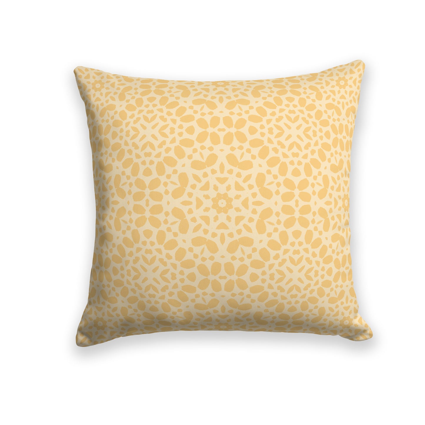 Light Gold Throw Pillow with Fine Gold Circular Repeat Pattern on Both Sides, CAPC-1136-193