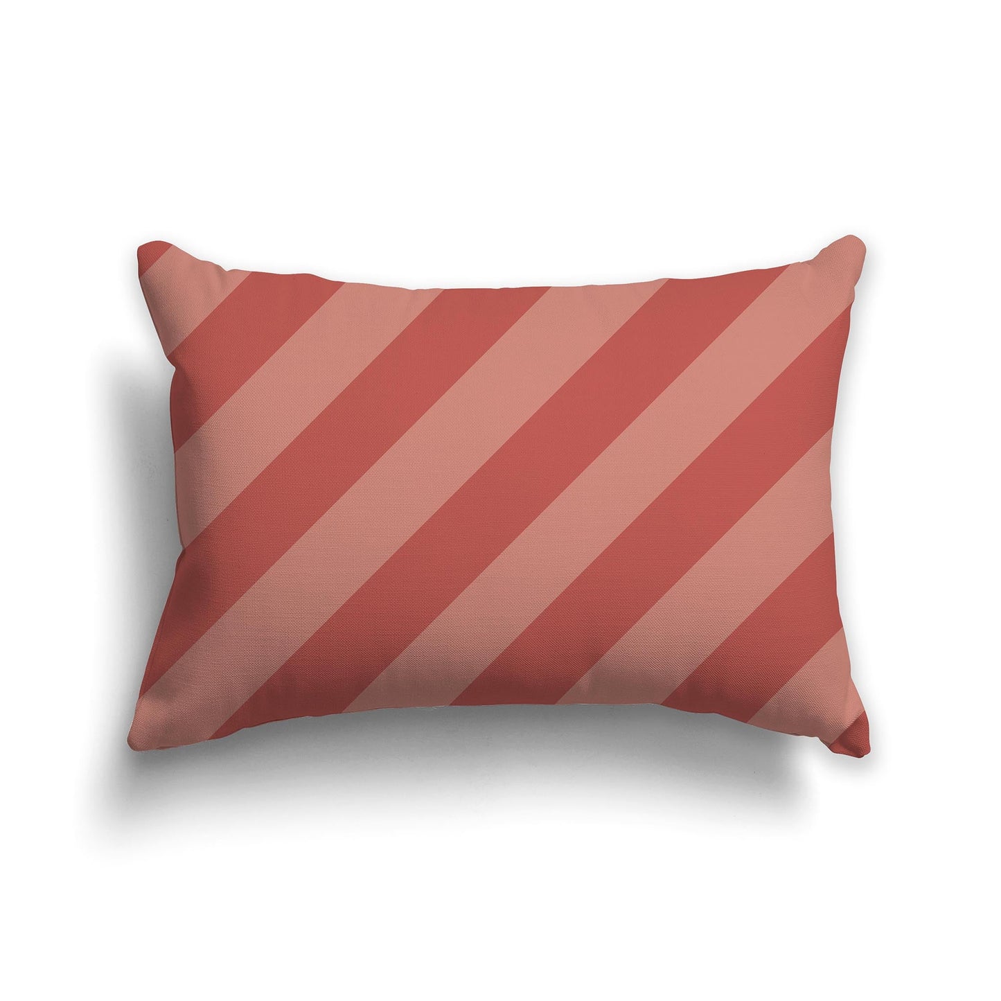 Throw Pillow with Two-tone Dusty Rose Diagonal Bars on Both Sides, CAPC-1137-031