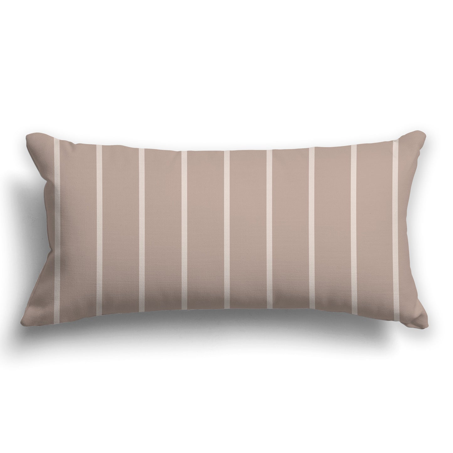 Dark Taupe Throw Pillow with Thin Taupe Stripes on Front, CAPC-1137-064
