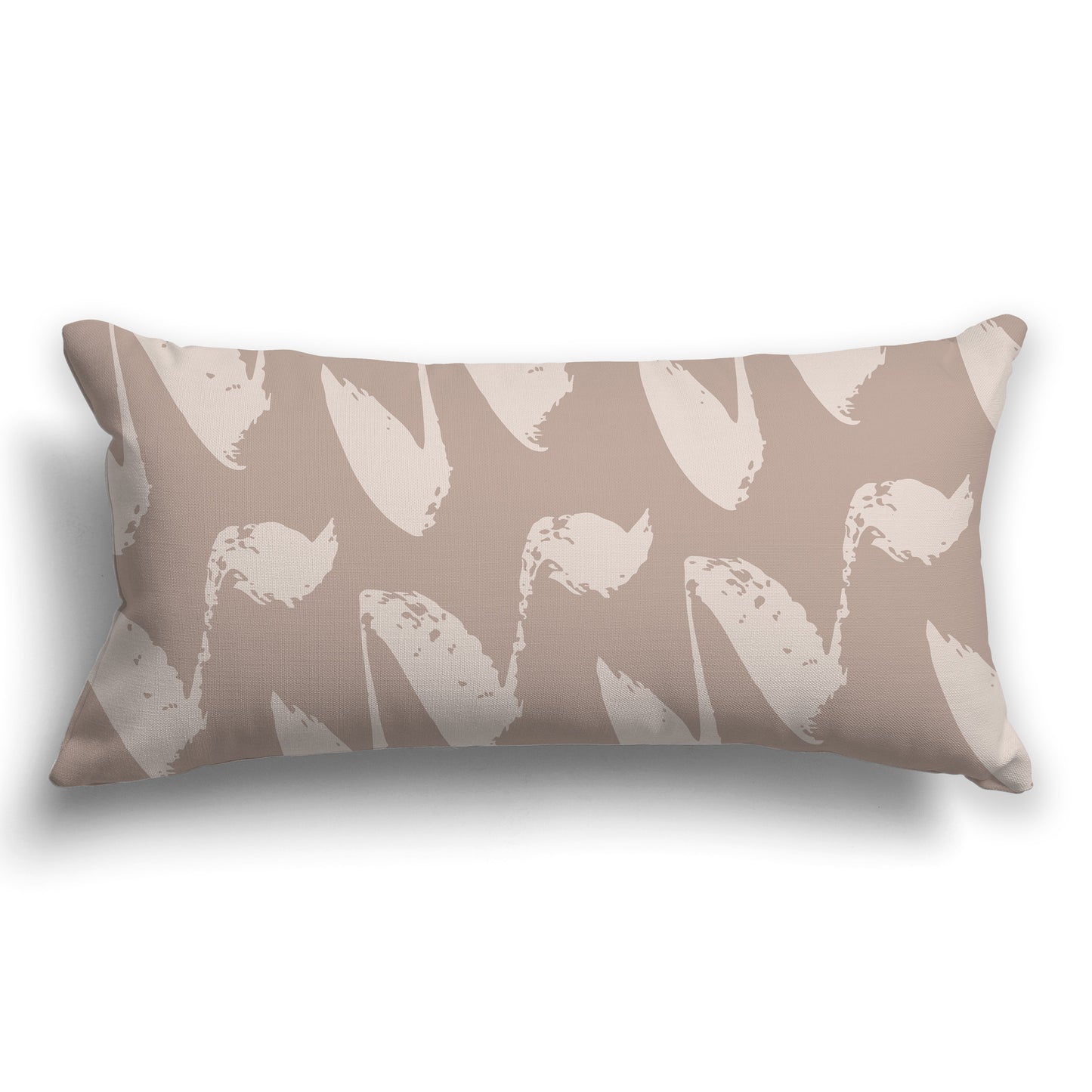 Dark Taupe Throw Pillow with Taupe Squiggle Pattern on Both Sides, CAPC-1137-084