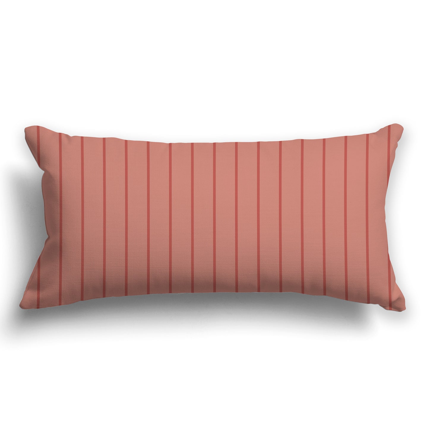 Dusty Rose Throw Pillow with Fine Dark Dusty Rose Vertical Stripes on Front, CAPC-1137-151