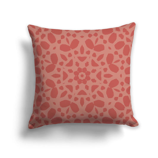 Throw Pillow with Two-tone Dusty Rose Circular Pattern on Both Sides, CAPC-1137-181