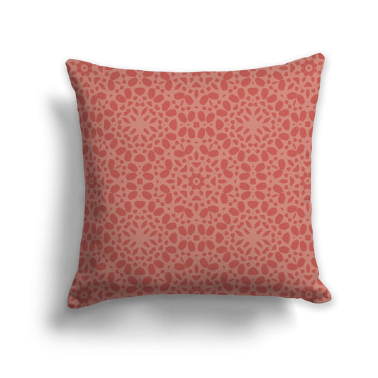 Throw Pillow with Two-tone Dusty Rose Circular Repeat Pattern on Both Sides, CAPC-1137-191