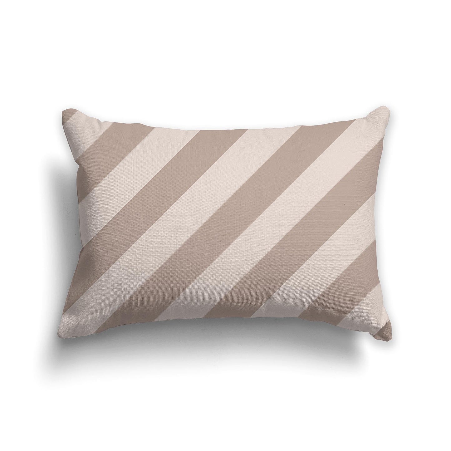 Throw Pillow with Diagonal Two-tone Taupe Bars on Both Sides, CAPC-1138-031