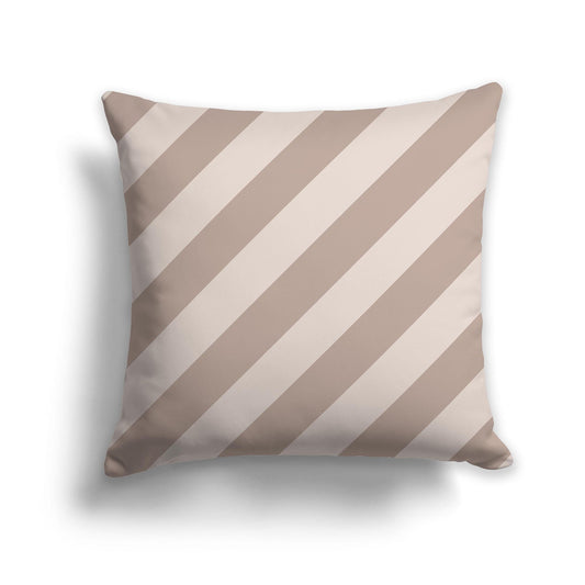 Throw Pillow with Diagonal Two-tone Taupe Bars on Both Sides, CAPC-1138-031