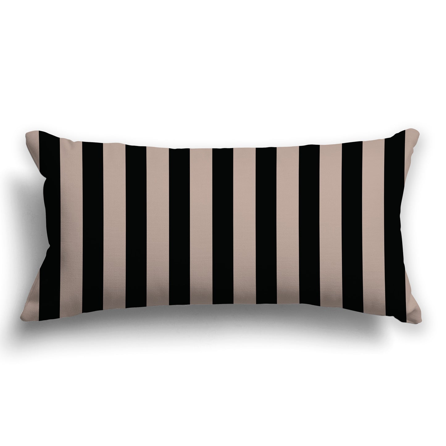 Dark Taupe Throw Pillow with Thick Dark Taupe Vertical Bars on Front, CAPC-1138-052
