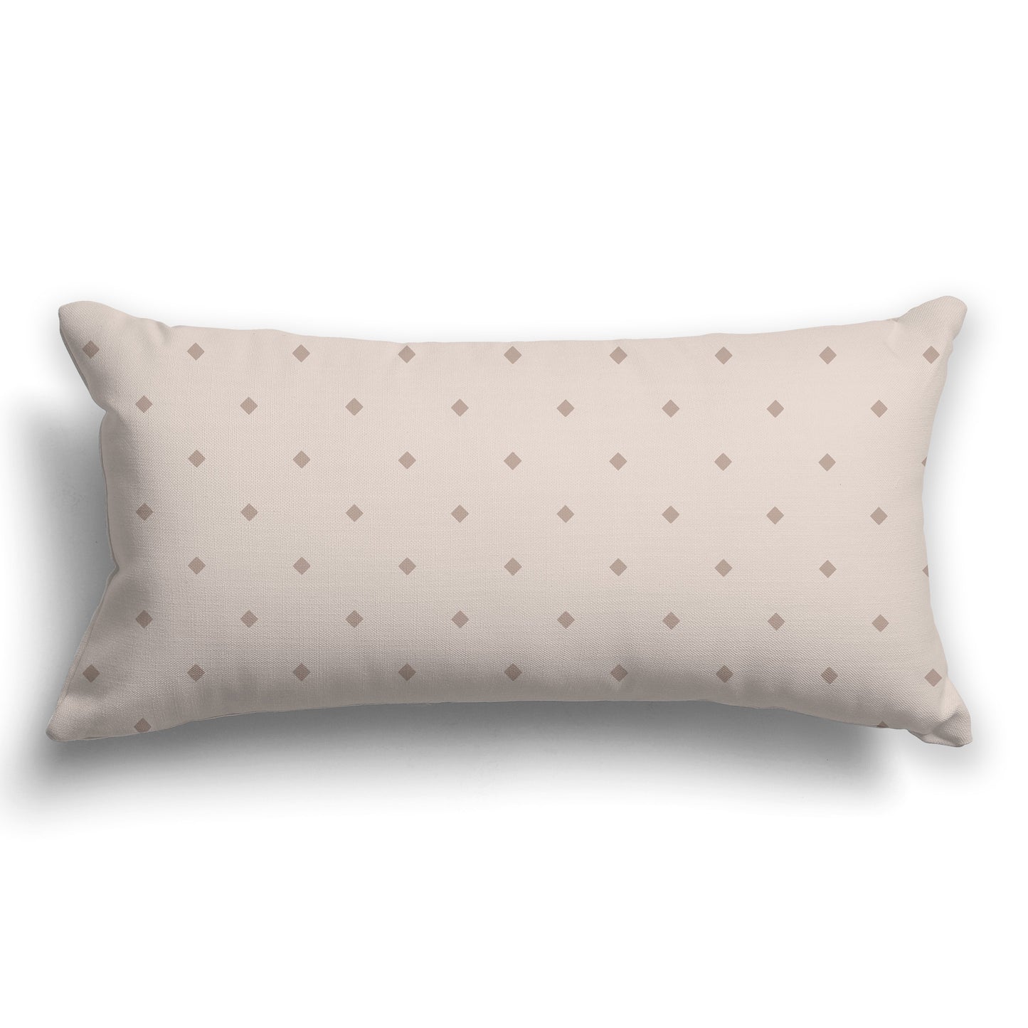 Taupe Throw Pillow with Dark Taupe Diamond Pattern on Front, CAPC-1138-101