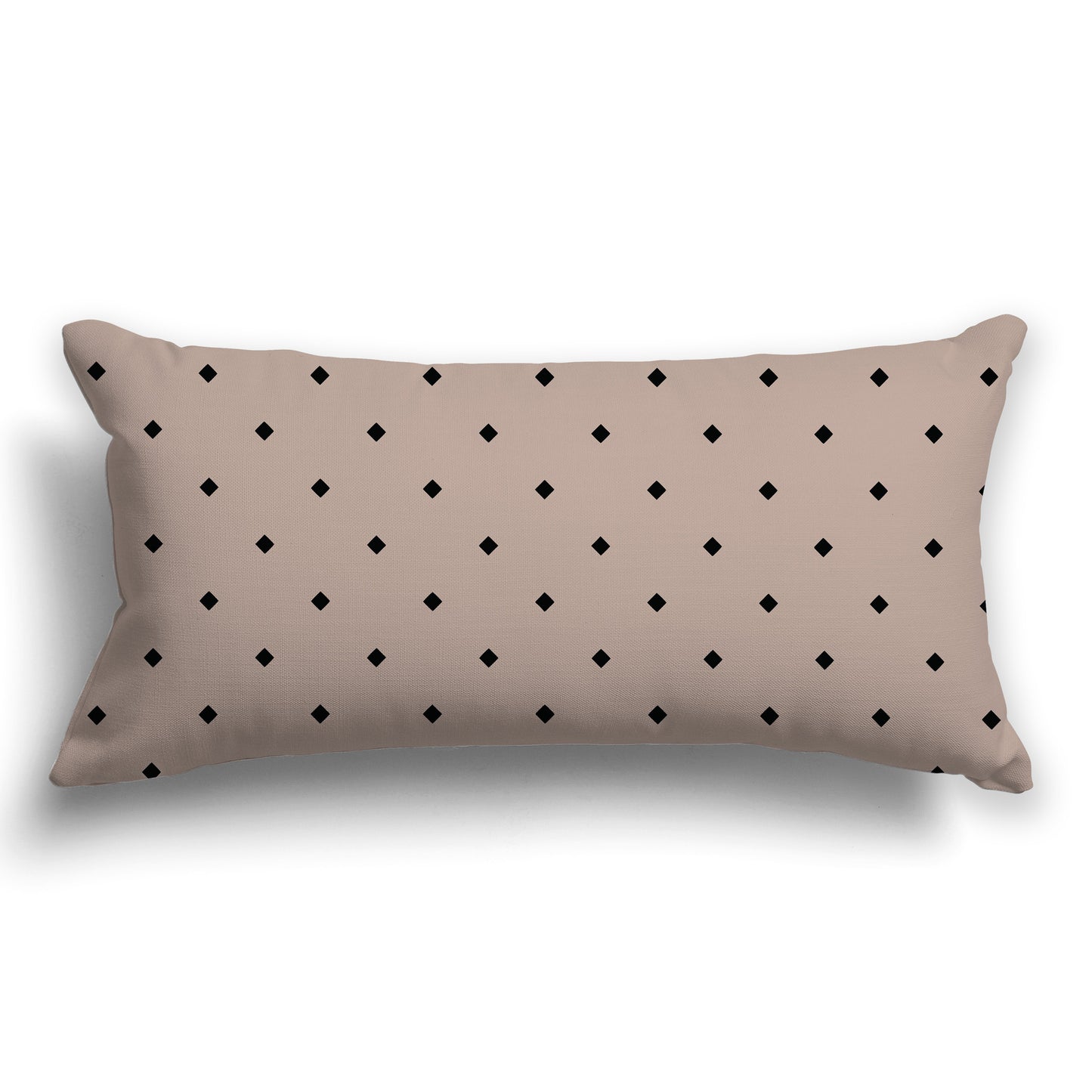 Dark Taupe Throw Pillow with Black Diamond Pattern on Front, CAPC-1138-103
