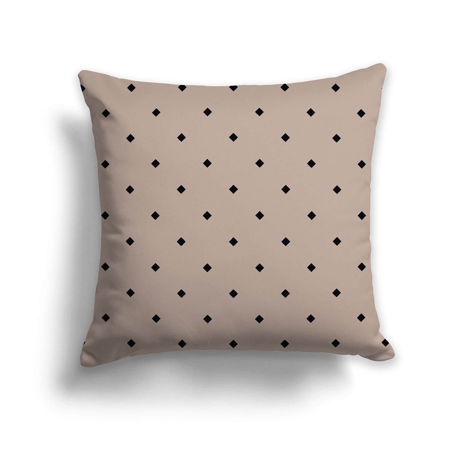 Dark Taupe Throw Pillow with Black Diamond Pattern on Front, CAPC-1138-103