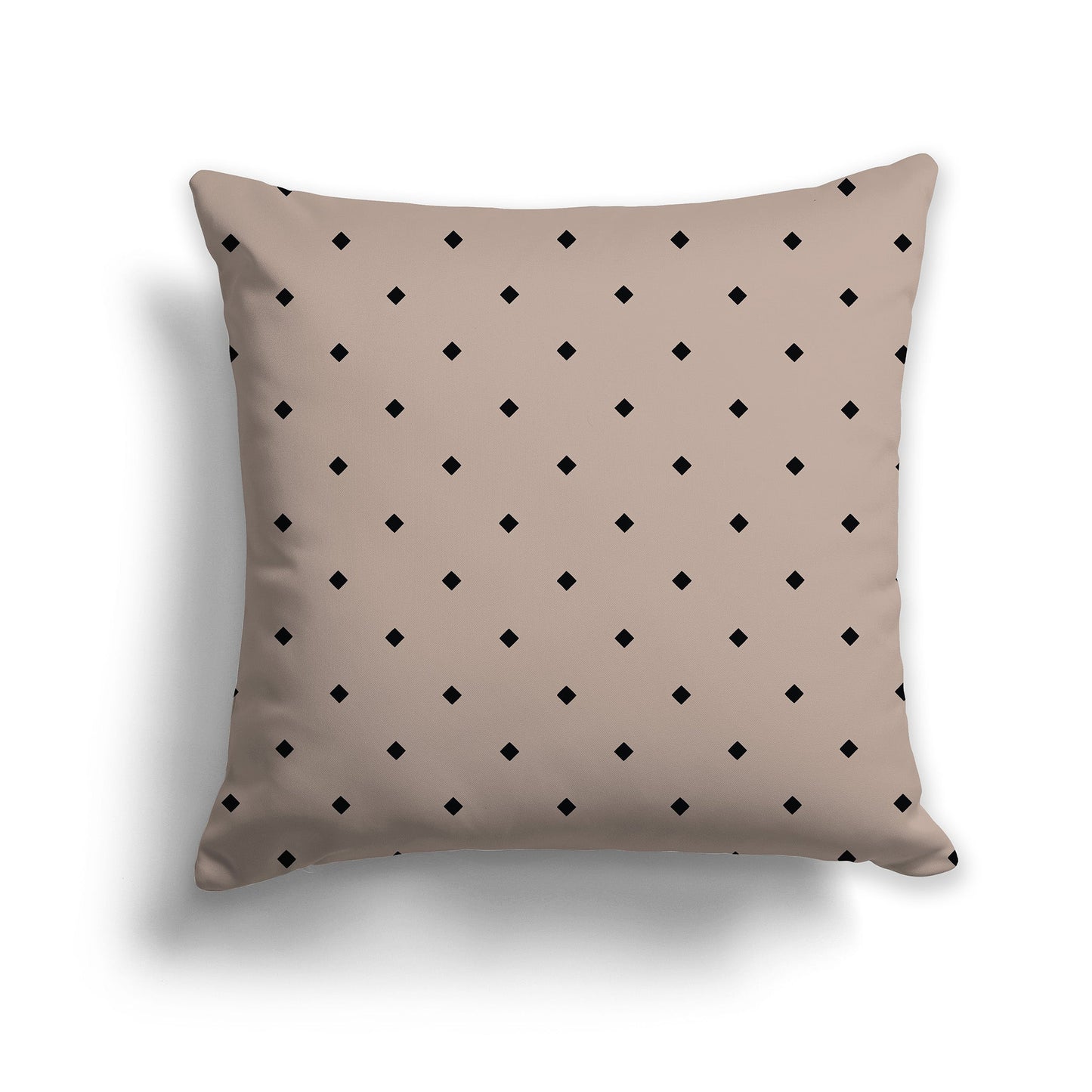 Dark Taupe Throw Pillow with Black Diamond Pattern on Front, CAPC-1138-103