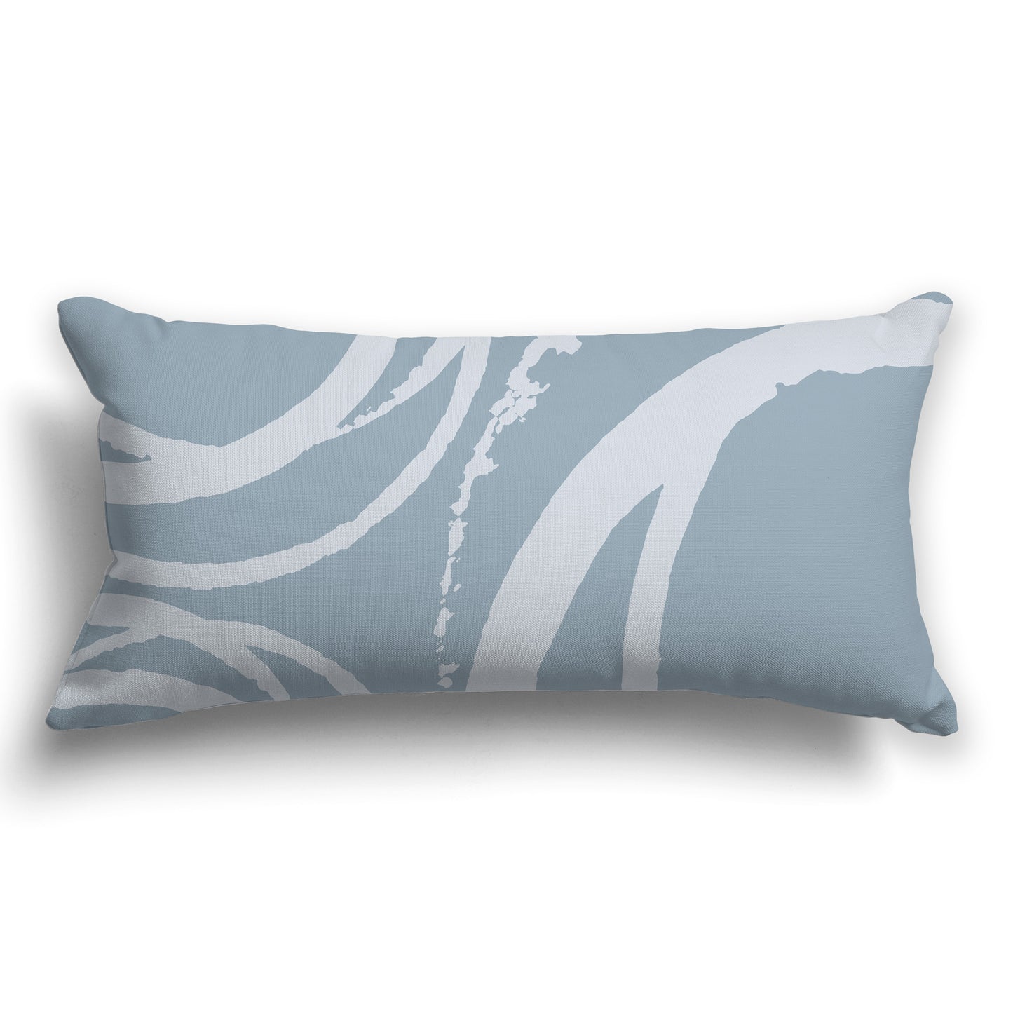Blue-grey Throw Pillow with Circular Grey Graphic on Both Sides, CAPC-1141-024
