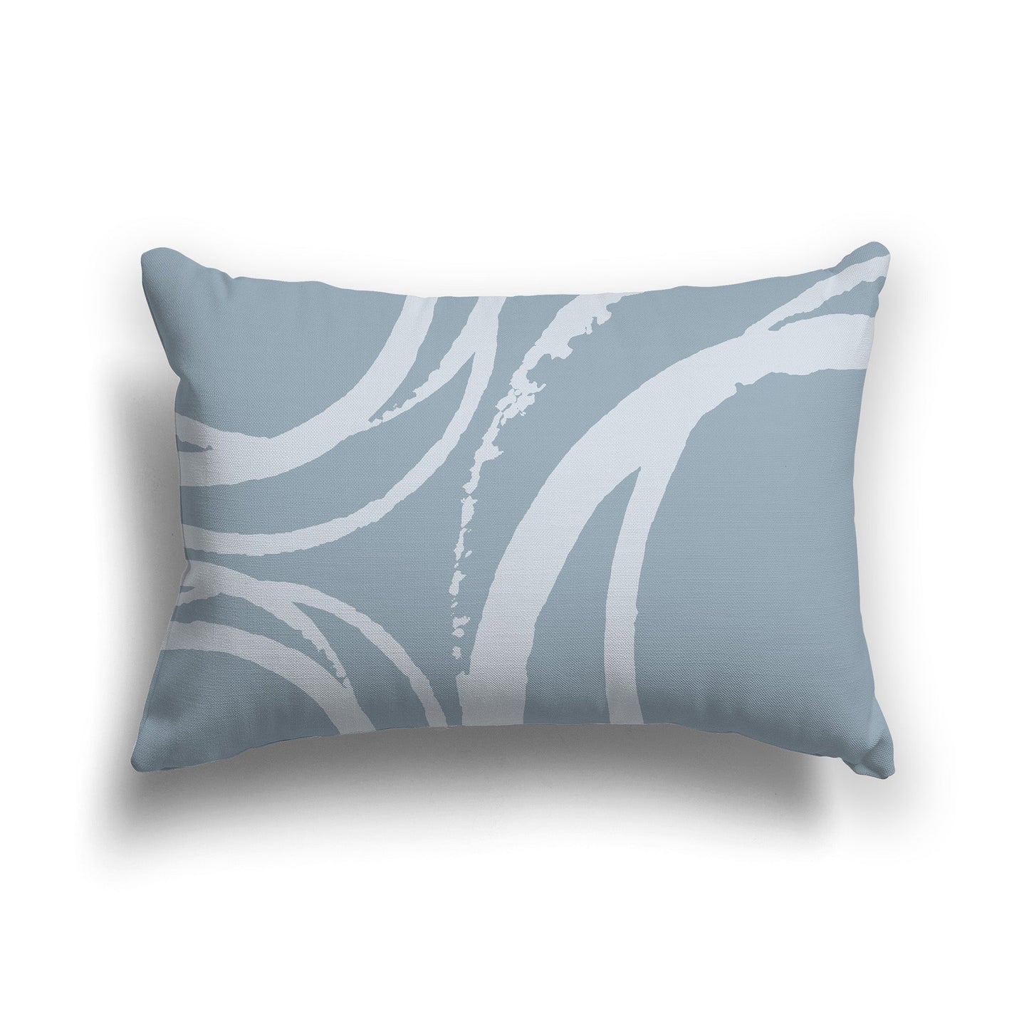 Blue-grey Throw Pillow with Circular Grey Graphic on Both Sides, CAPC-1141-024