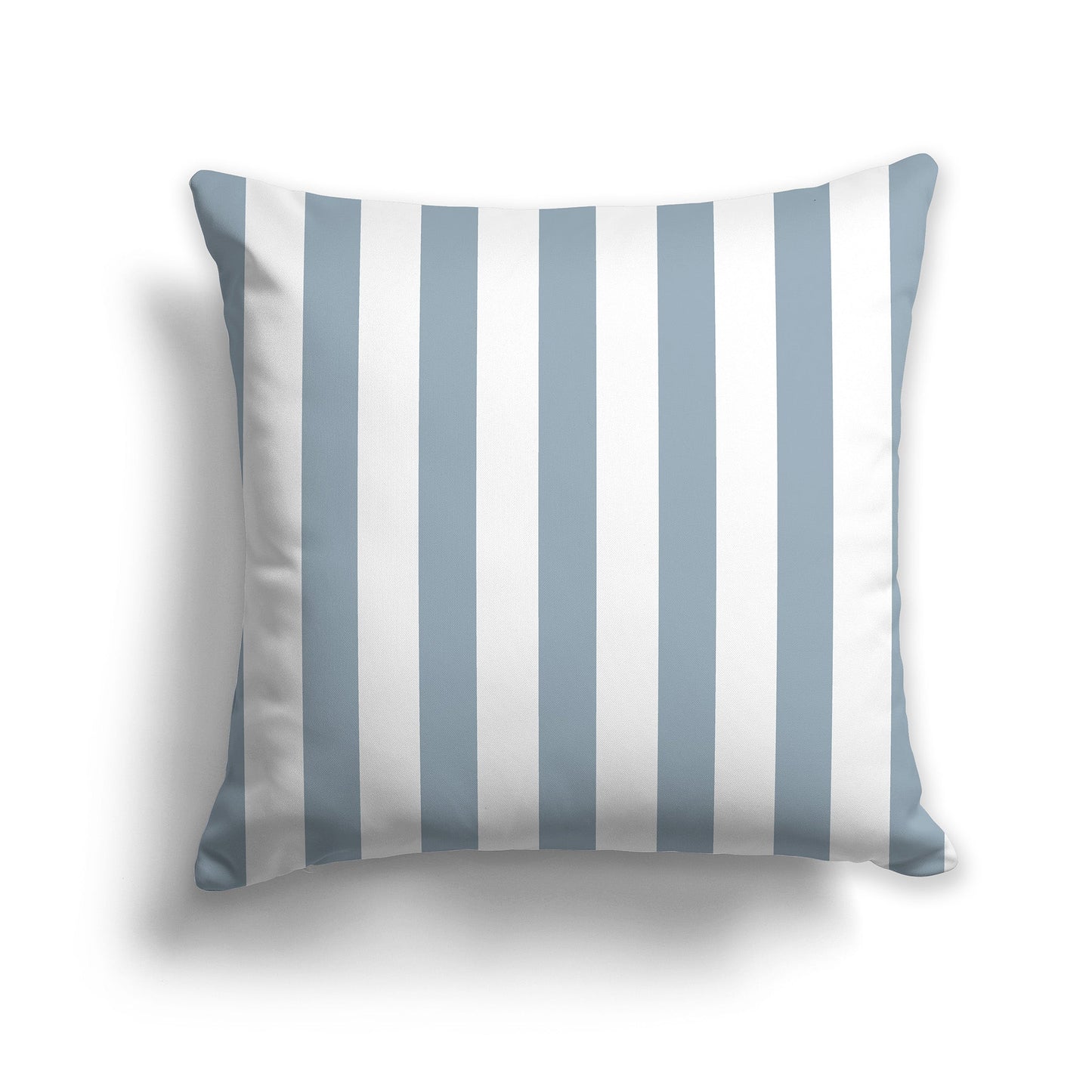 White/Beige-white Throw Pillow with Blue-grey Vertical Bars on Front, CAPC-1141-051