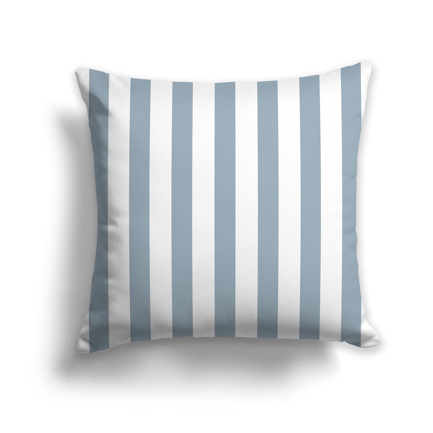 White/Beige-white Throw Pillow with Blue-grey Vertical Bars on Front, CAPC-1141-051