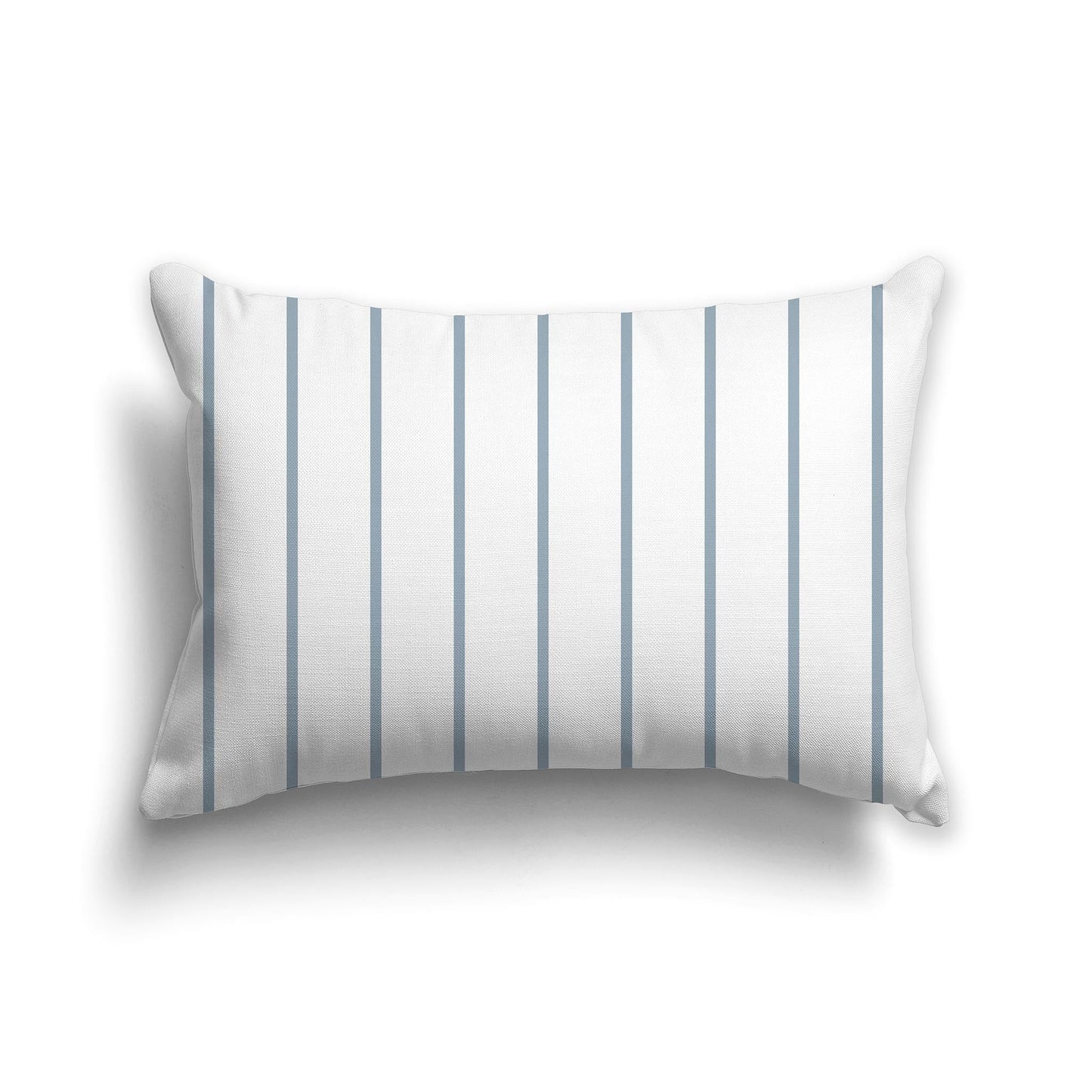 White/Beige-white Throw Pillow with Blue-Grey Stripes on Front, CAPC-1141-061