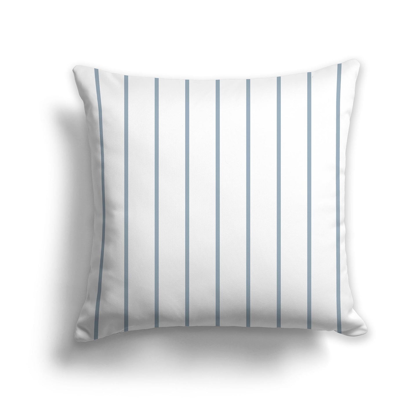 White/Beige-white Throw Pillow with Blue-Grey Stripes on Front, CAPC-1141-061