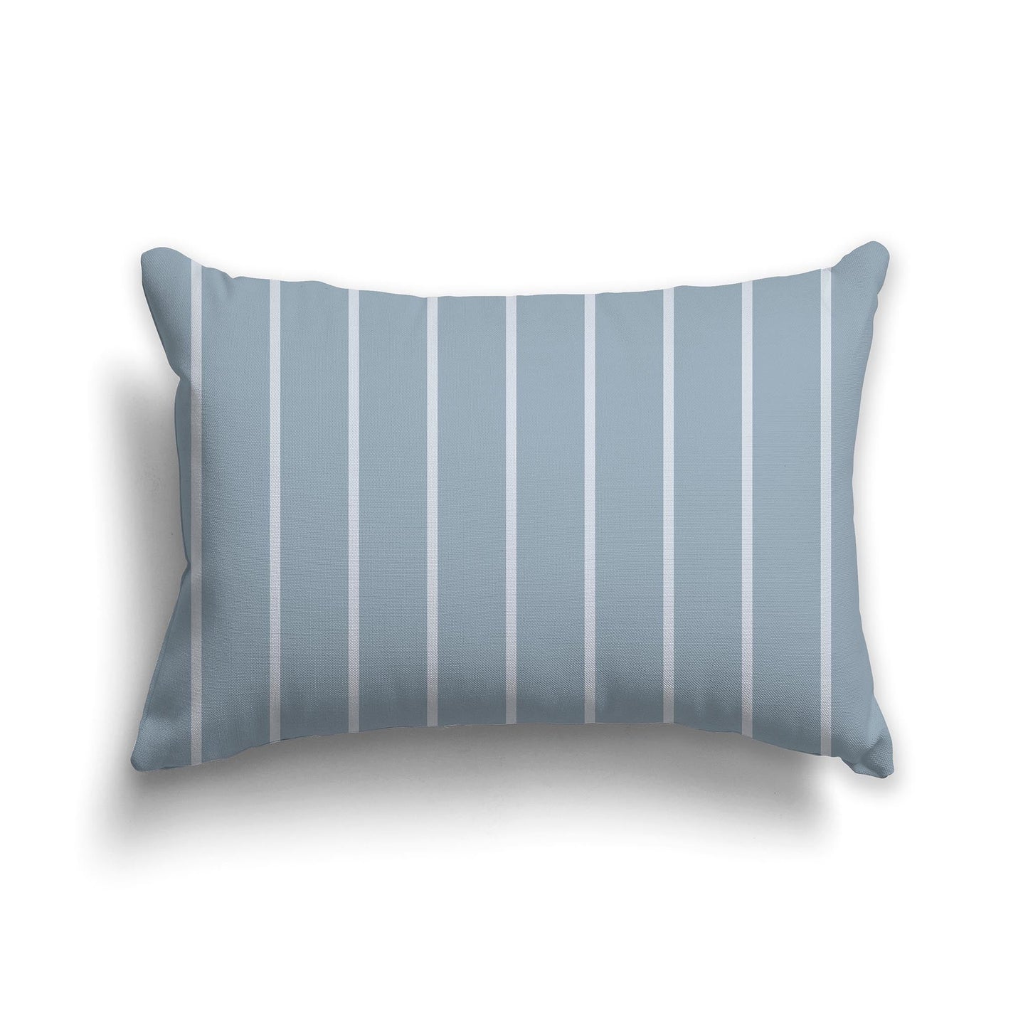 Blue-grey Throw Pillow with Grey Stripes on Front, CAPC-1141-064