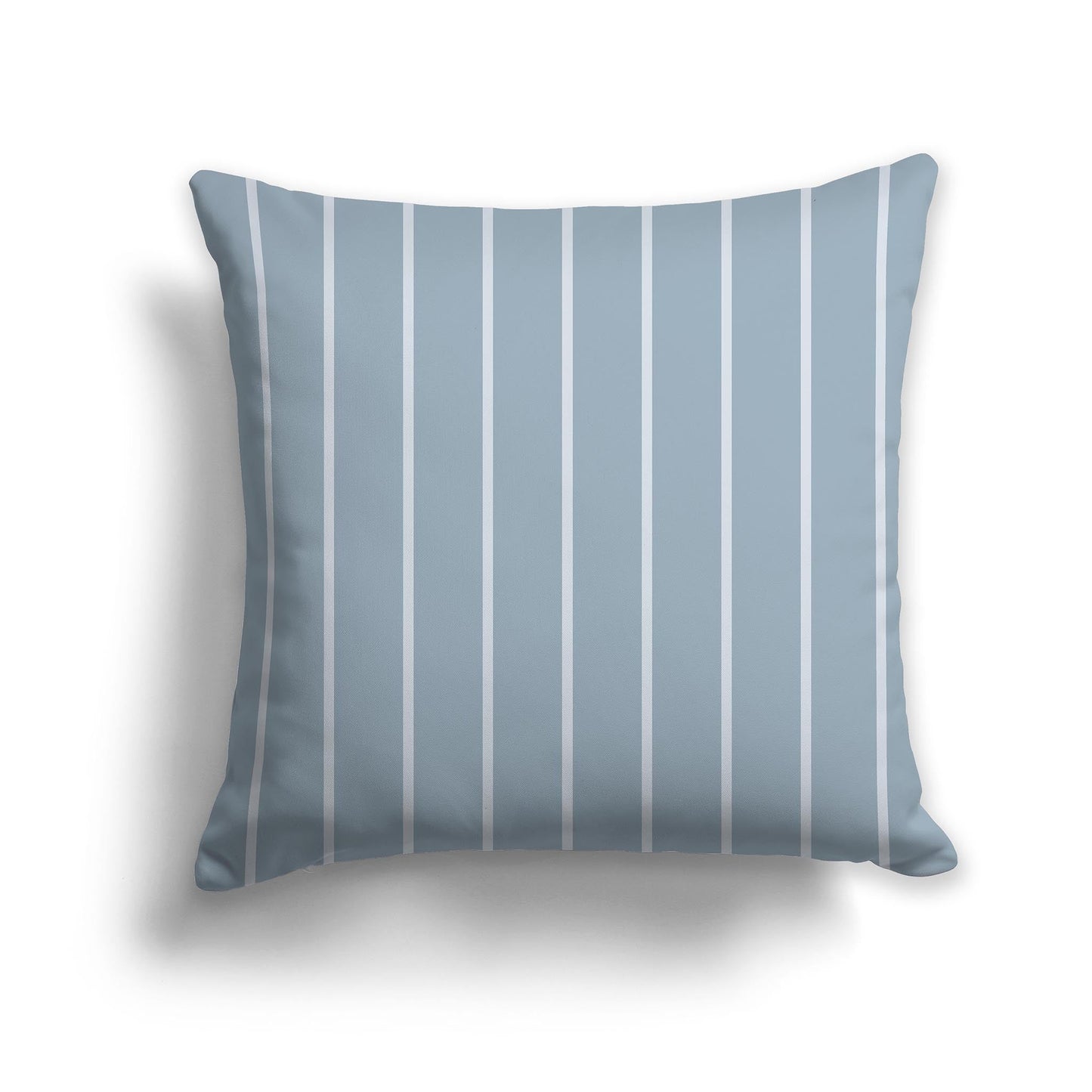 Blue-grey Throw Pillow with Grey Stripes on Front, CAPC-1141-064
