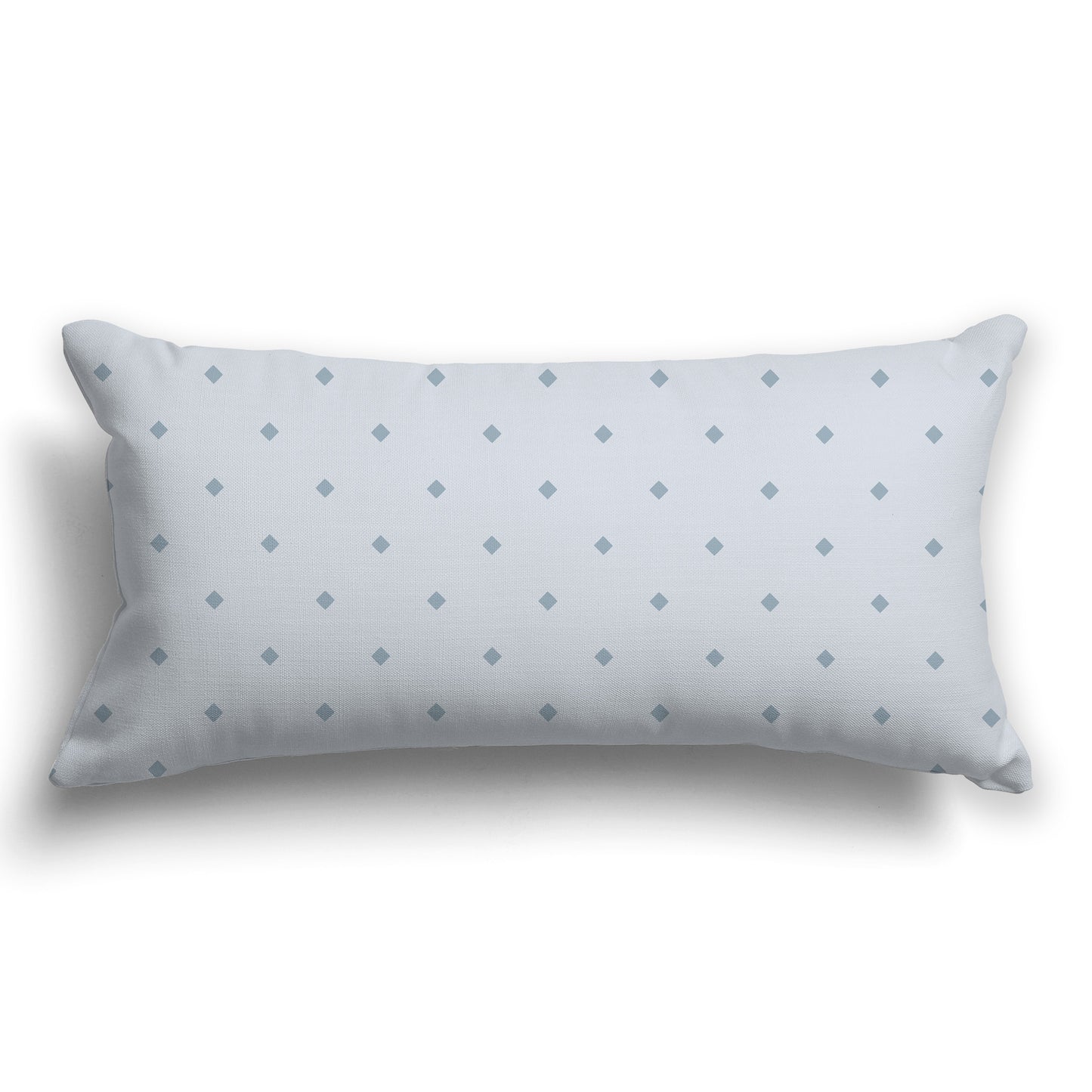 Grey Throw Pillow with Blue-grey Diamond Pattern on Front, CAPC-1141-103
