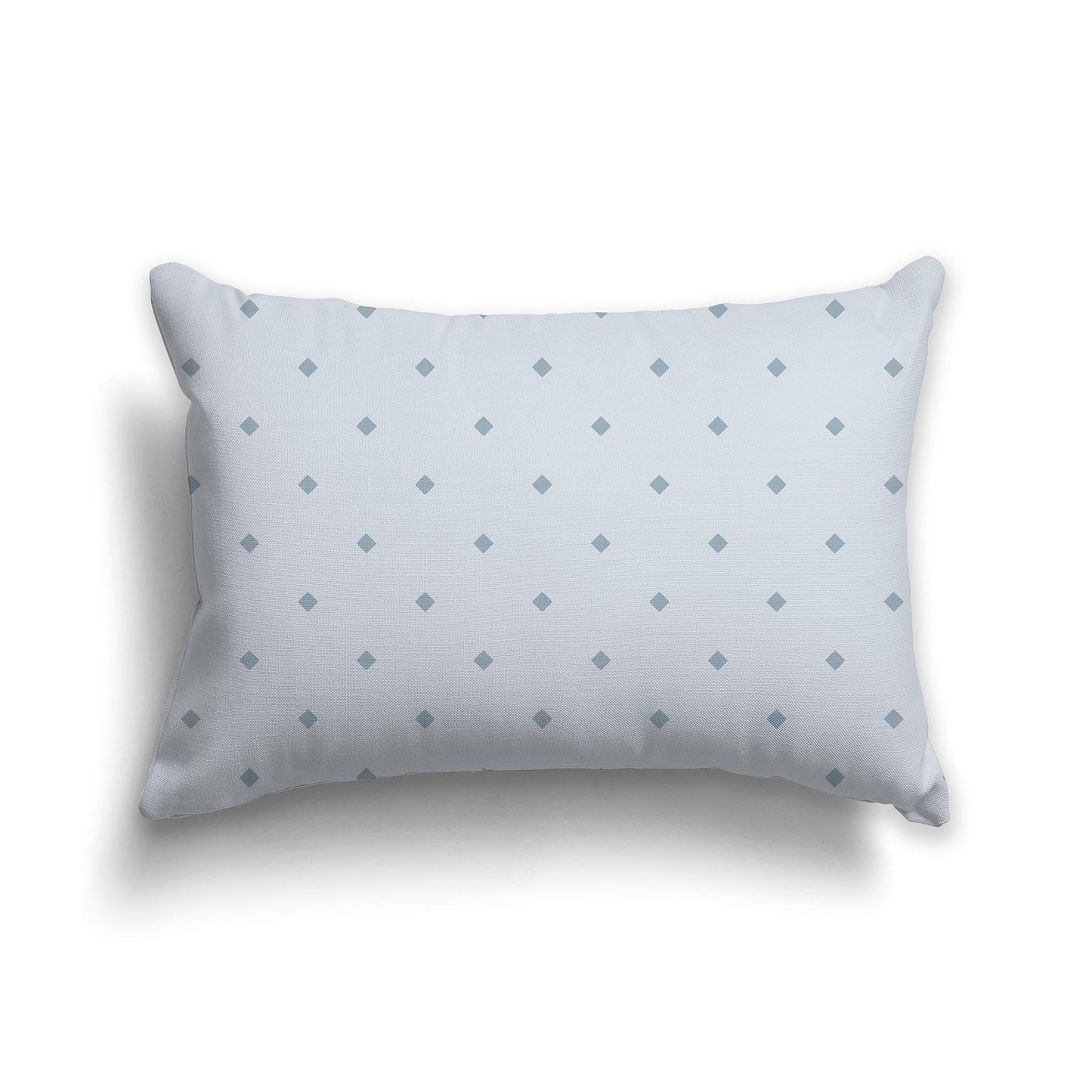 Grey Throw Pillow with Blue-grey Diamond Pattern on Front, CAPC-1141-103