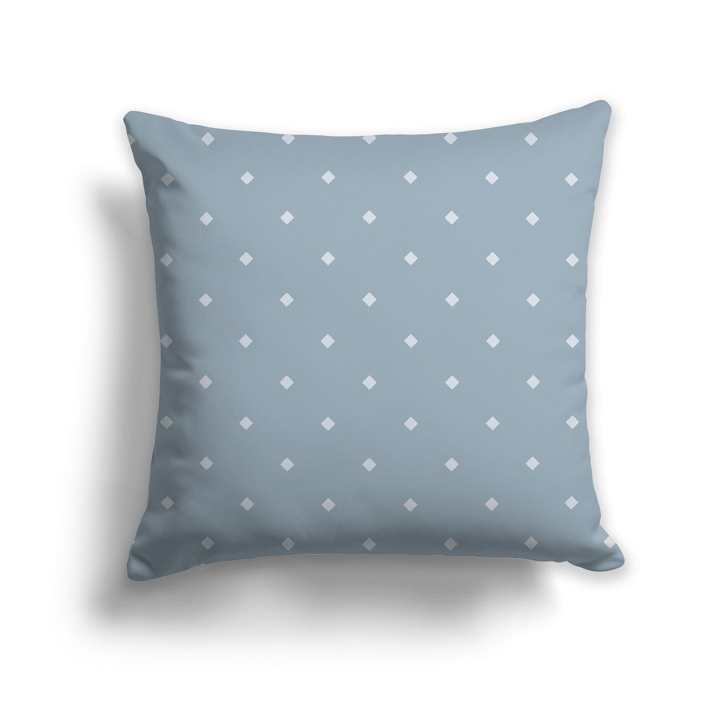 Blue-grey Throw Pillow with Grey Diamond Pattern on Front, CAPC-1141-104