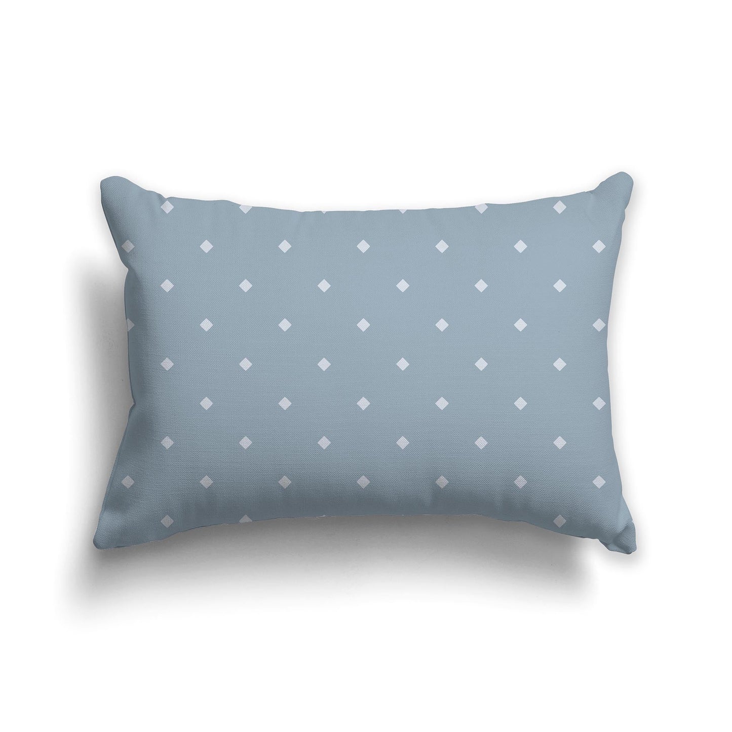 Blue-grey Throw Pillow with Grey Diamond Pattern on Front, CAPC-1141-104