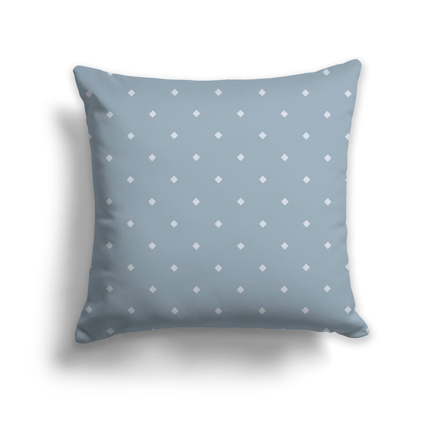 Blue-grey Throw Pillow with Grey Diamond Pattern on Front, CAPC-1141-104