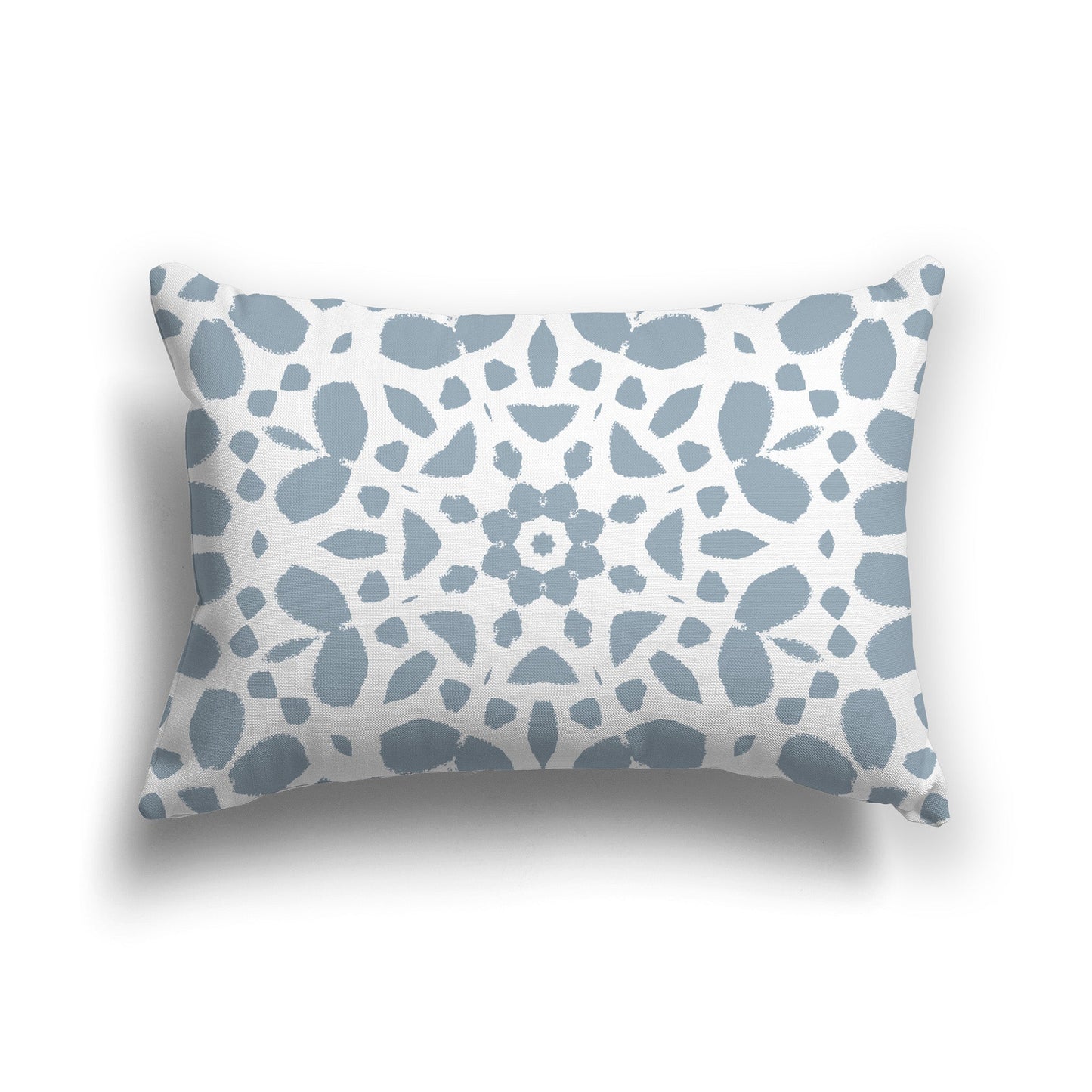 White/Beige-white Throw Pillow with Circular Blue-grey Graphic on Both Sides, CAPC-1141-181