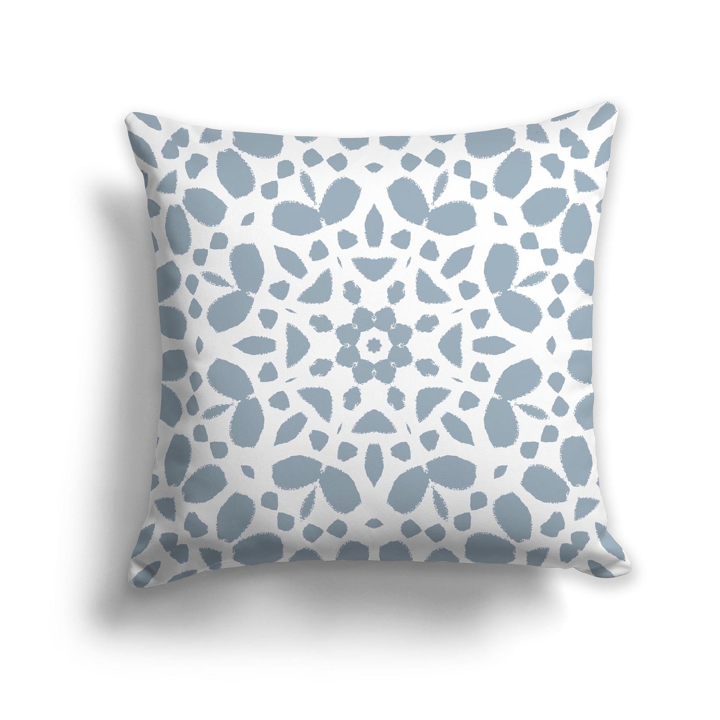 White/Beige-white Throw Pillow with Circular Blue-grey Graphic on Both Sides, CAPC-1141-181