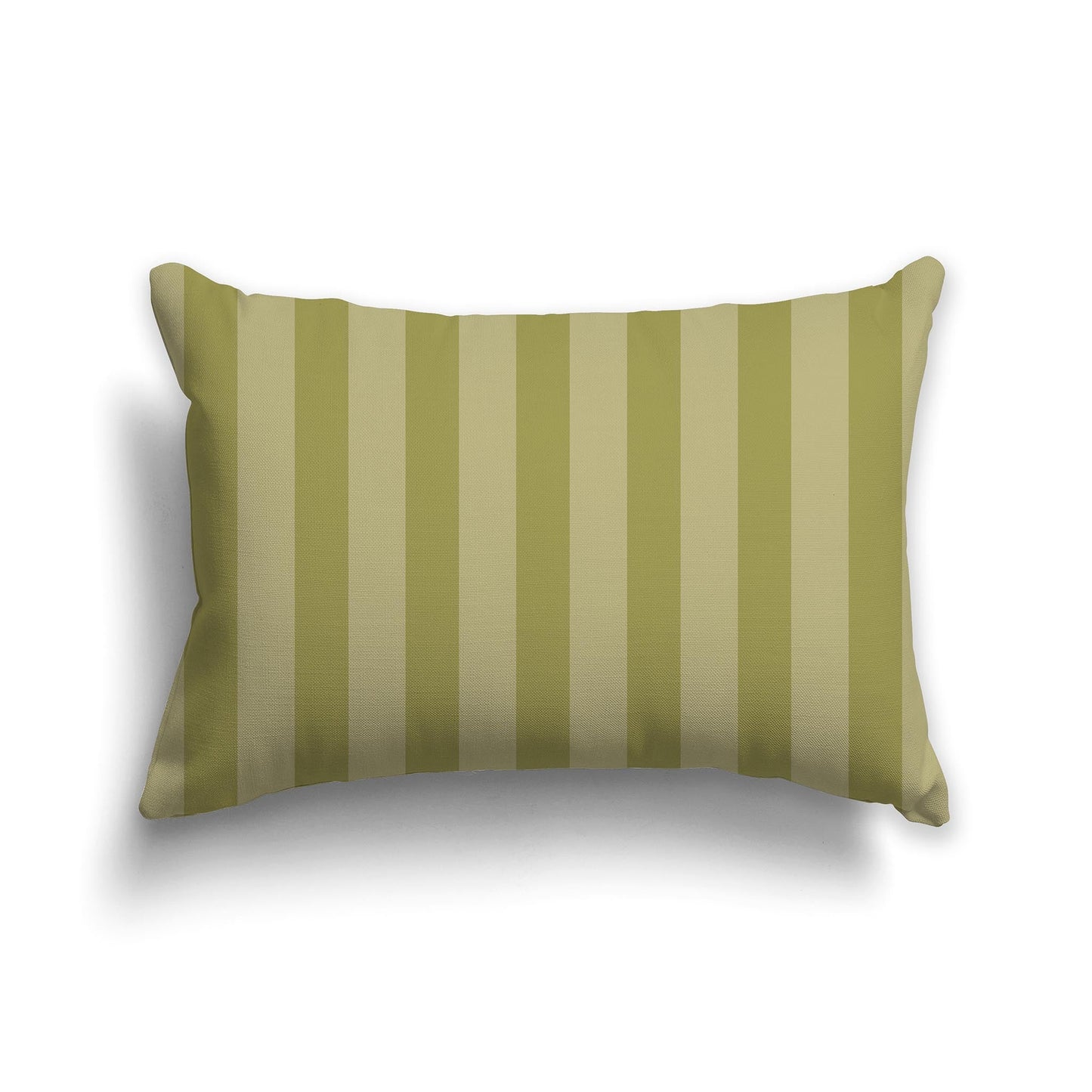 Throw Pillow with Two-tone Green Vertical Bars on Front, CAPC-1142-052