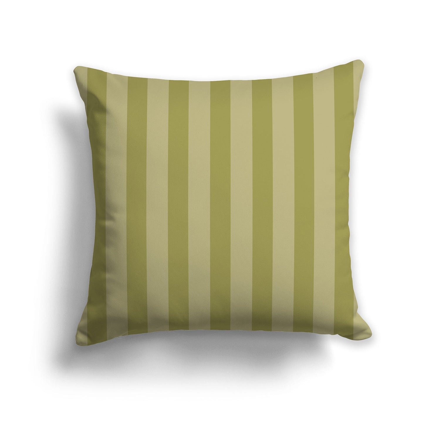 Throw Pillow with Two-tone Green Vertical Bars on Front, CAPC-1142-052