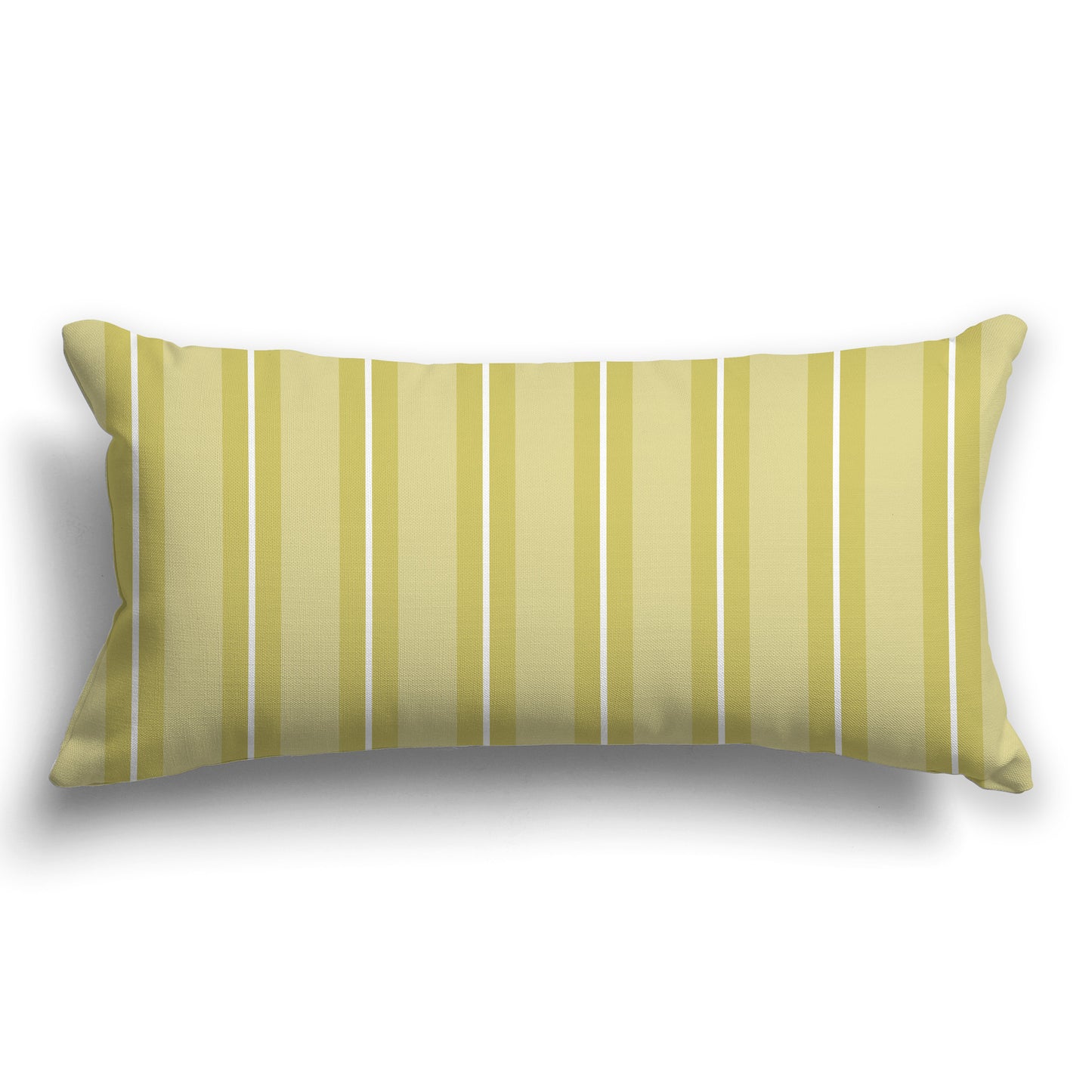Throw Pillow with Two-tone Green and White/Beige-white Multistripe Pattern on Front, CAPC-1142-072