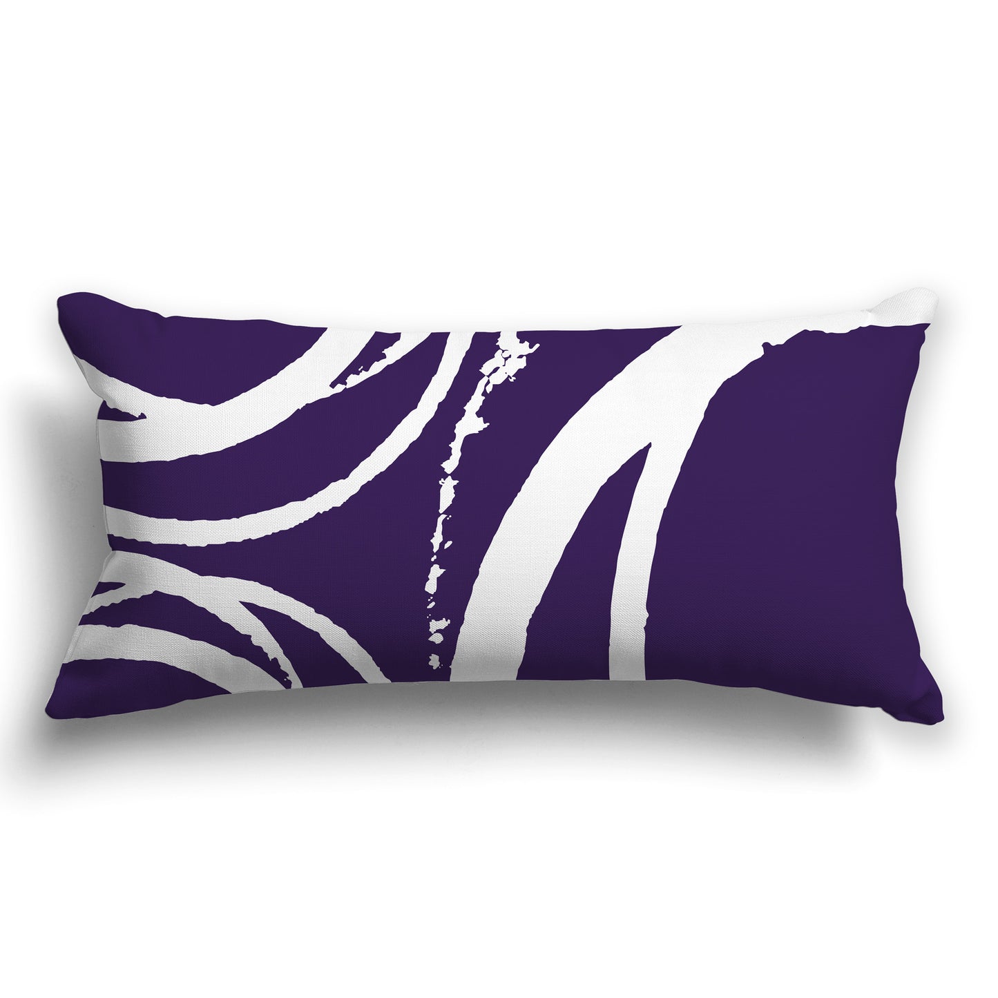 Purple Throw Pillow with Circular White/Beige-white Graphic on Both Sides, CAPC-1143-022