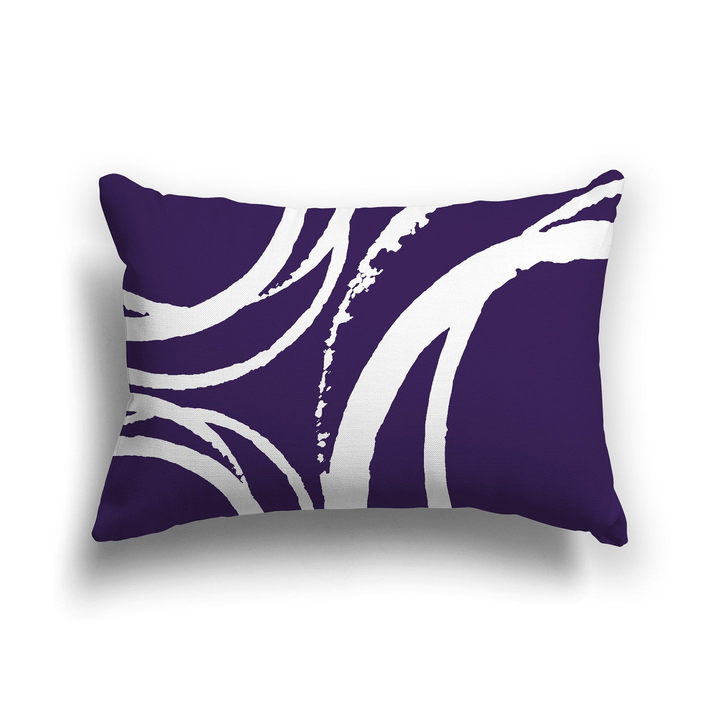Purple Throw Pillow with Circular White/Beige-white Graphic on Both Sides, CAPC-1143-022