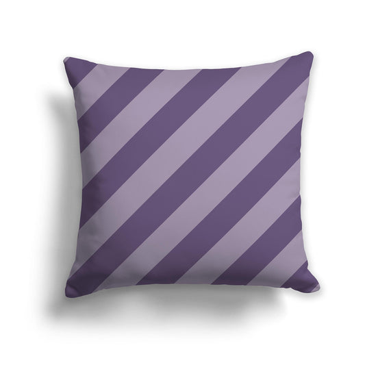 Throw Pillow with Two-tone Purple Diagonal Bars on Both Sides, CAPC-1143-033