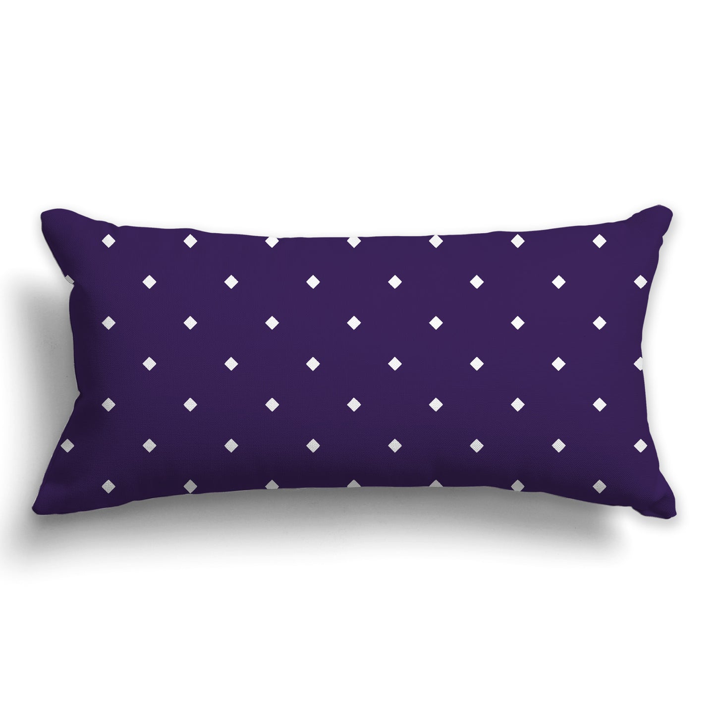 Purple Throw Pillow with White/Beige-white Diamond Pattern on Front, CAPC-1143-102