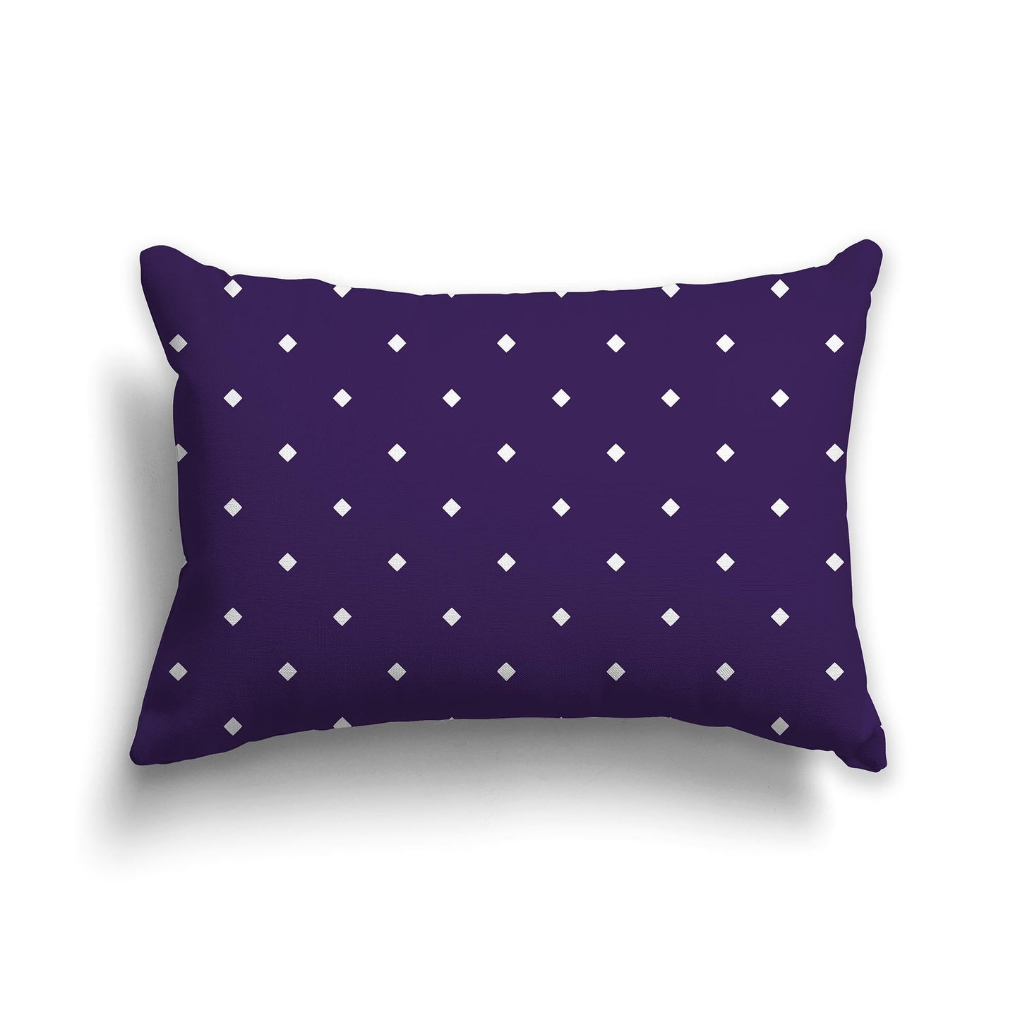 Purple Throw Pillow with White/Beige-white Diamond Pattern on Front, CAPC-1143-102