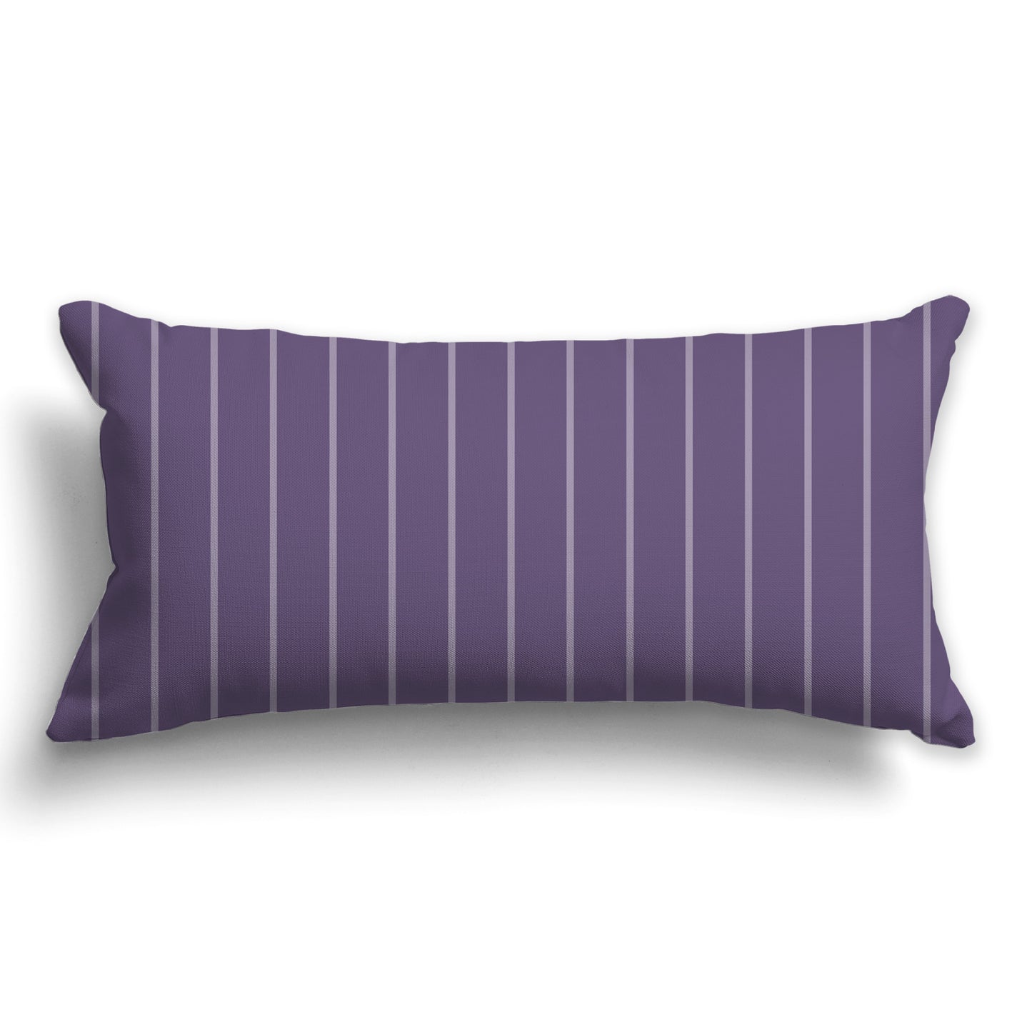 Purple Throw Pillow with Vertical White/Beige-white Stripes on Front, CAPC-1143-156