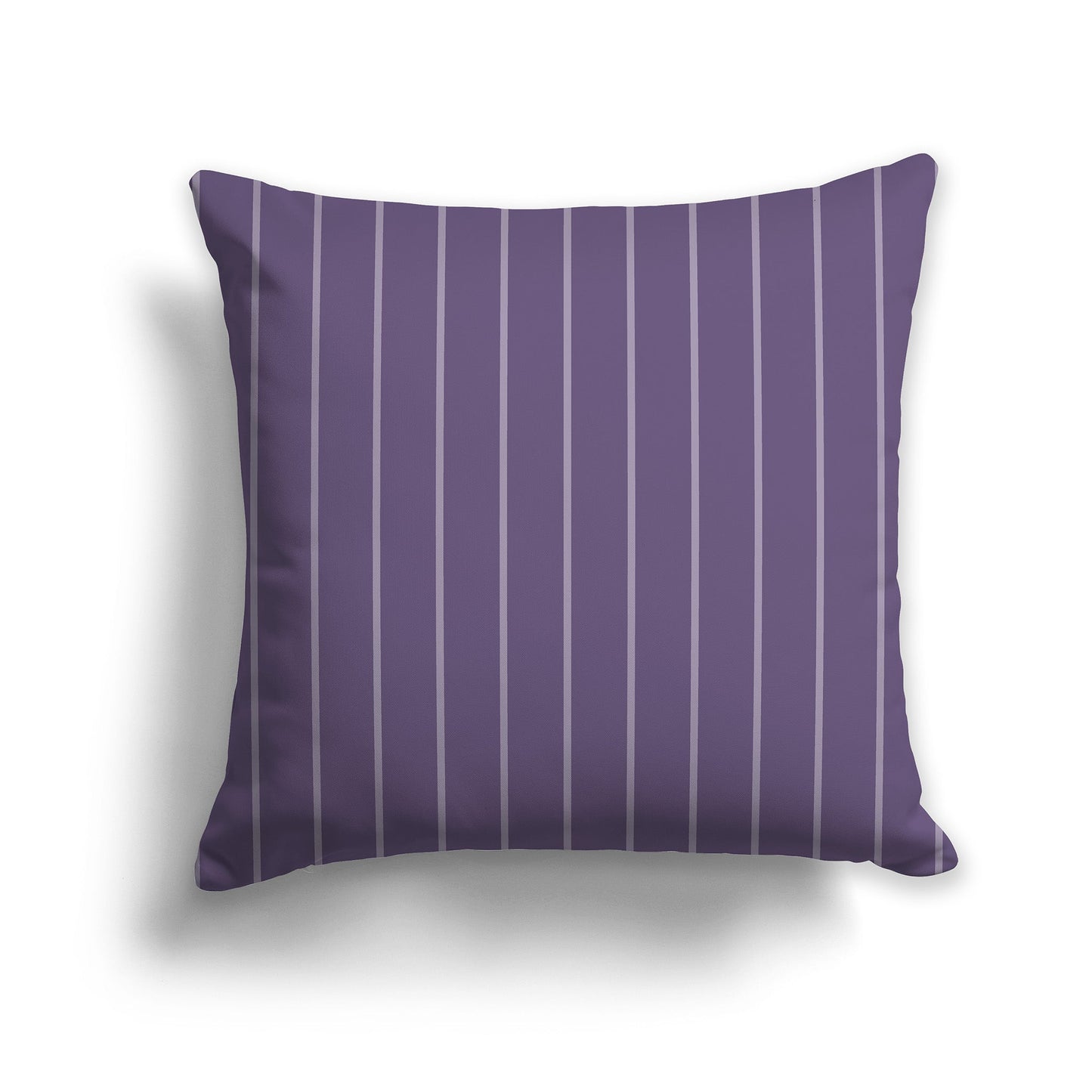 Purple Throw Pillow with Vertical White/Beige-white Stripes on Front, CAPC-1143-156